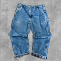 CARHARTT BLANKET LINED LIGHT BLUE DENIM JEANS - 36X30