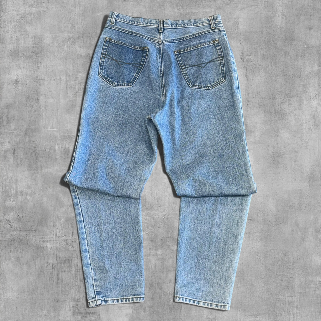 VINTAGE ANCHOR BLUE RELAXED LIGHT BLUE WASHED DENIM - 13X30