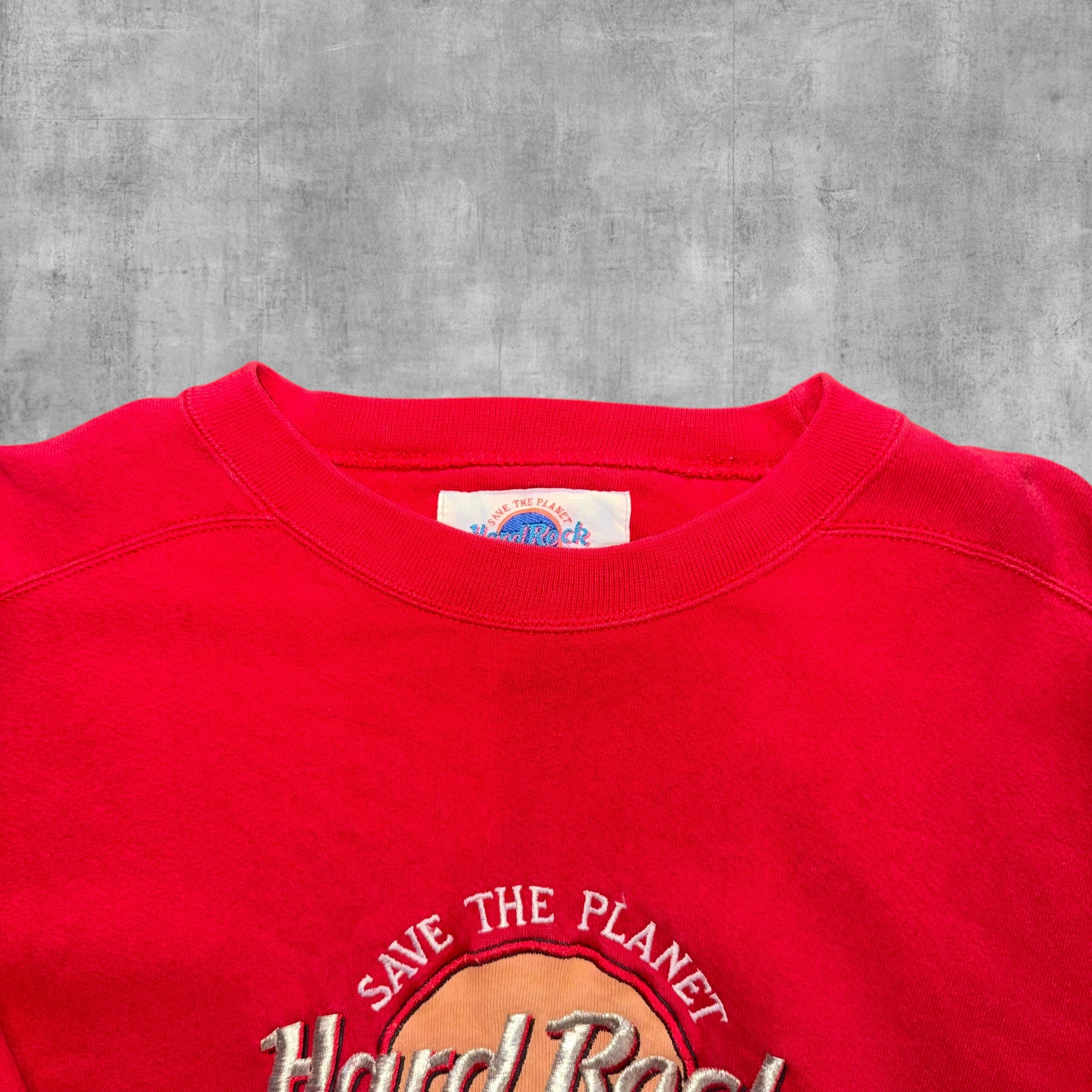VINTAGE HARD ROCK CARE CAFE HONOLULU EMBROIDERED SWEATSHIRT - XL