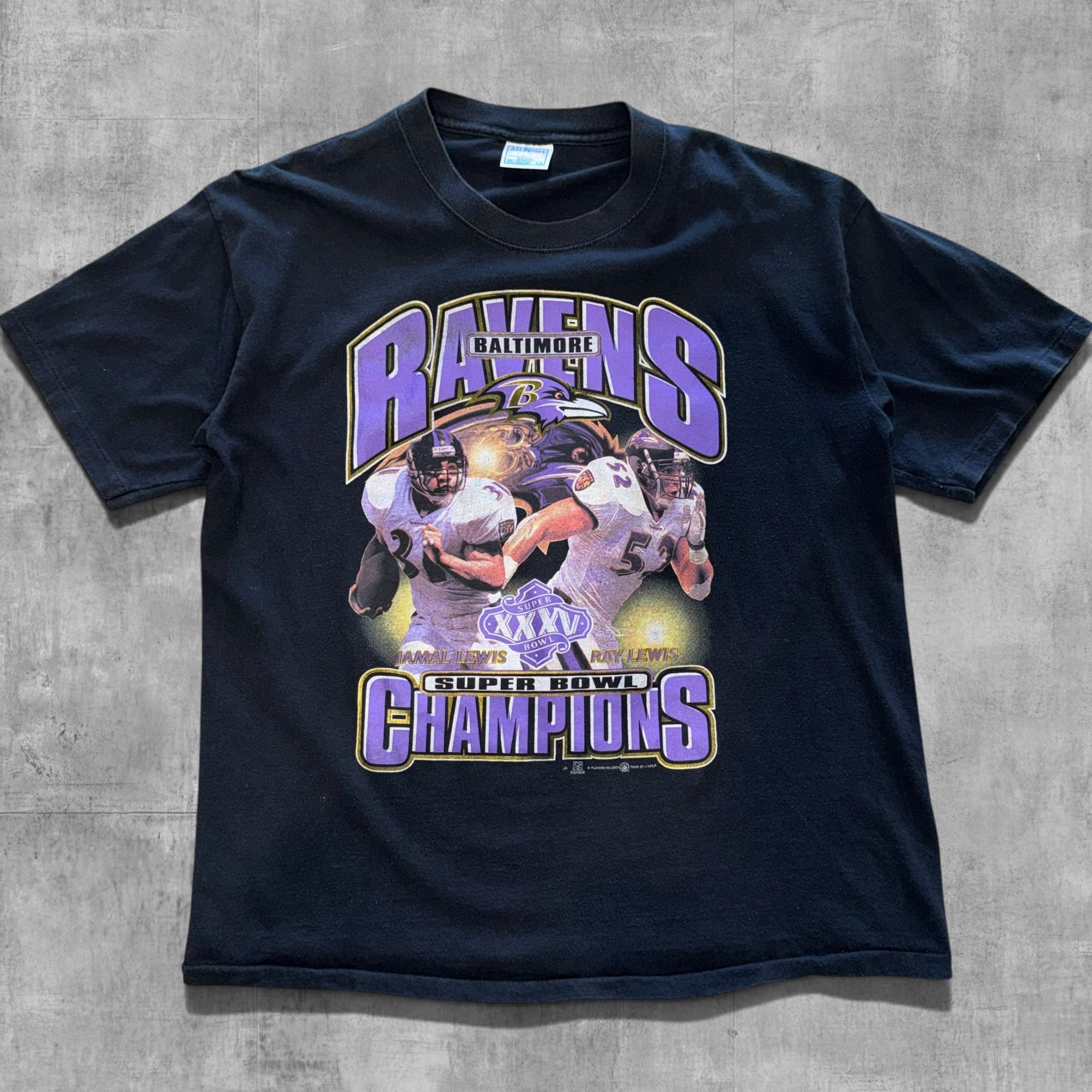 VINTAGE BALTIMORE RAVENS CHAMPIONS NFL TEE - XL