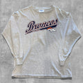 VINTAGE DENVER BRONCOS LONG SLEEVE SPELL OUT TEE - L