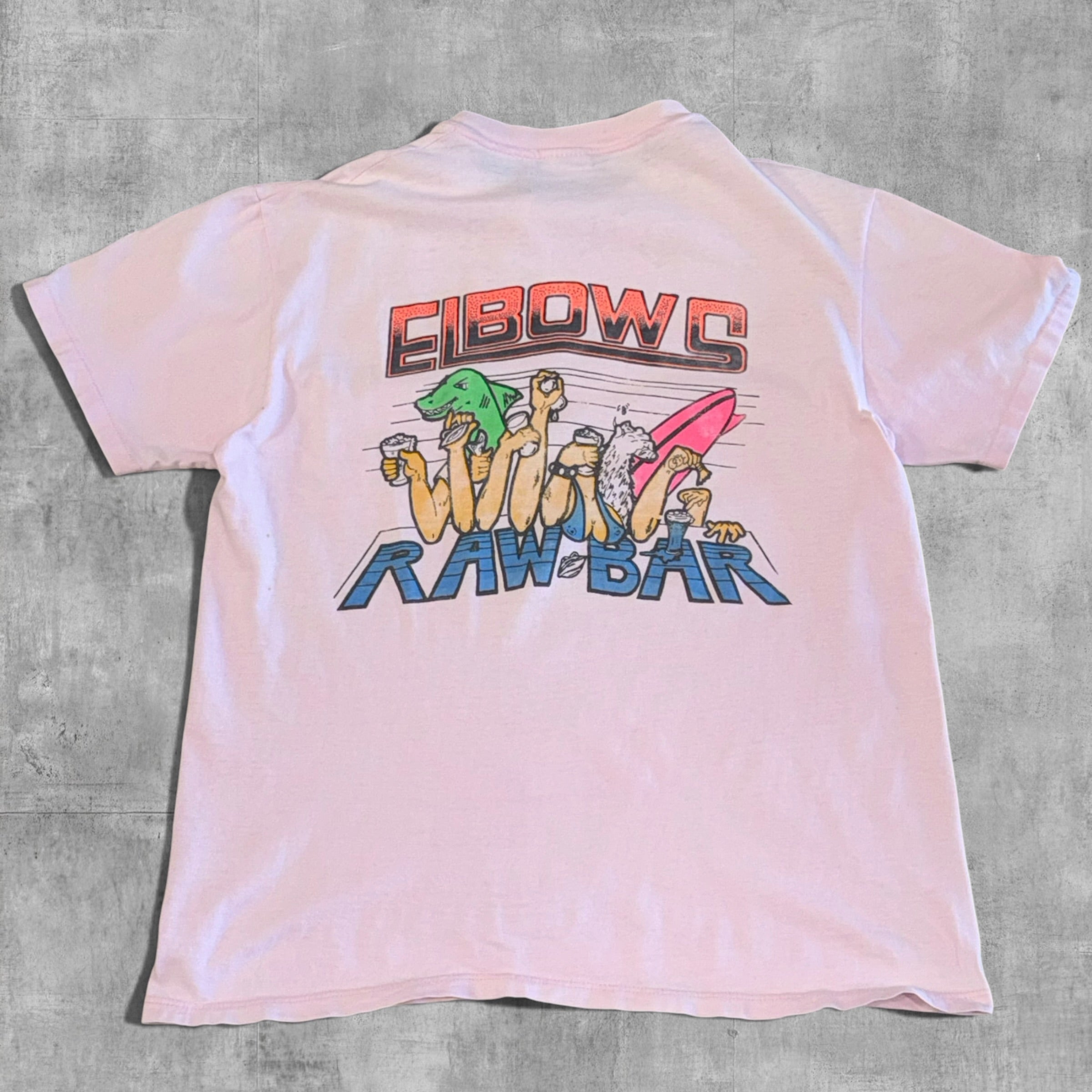 VINTAGE ELBOW ROOM RAW BAR TEE - L