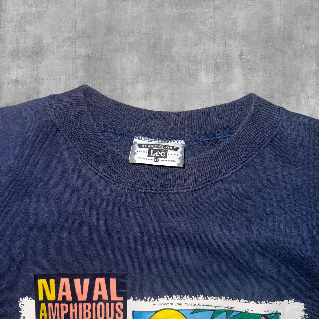 VINTAGE NAVAL AMPHIBIOUS BASE SWEATSHIRT - XL