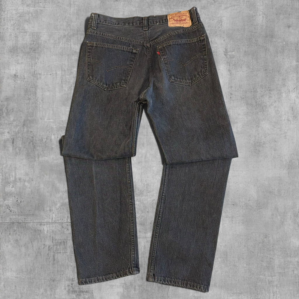 VINTAGE LEVI’S 501 BUTTON FLY DARK GREY DENIM - 31X32