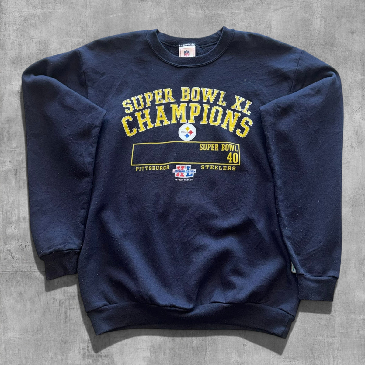 VINTAGE PITTSBURGH STEELERS SUPERBOWL 40 CREWNECK - XL