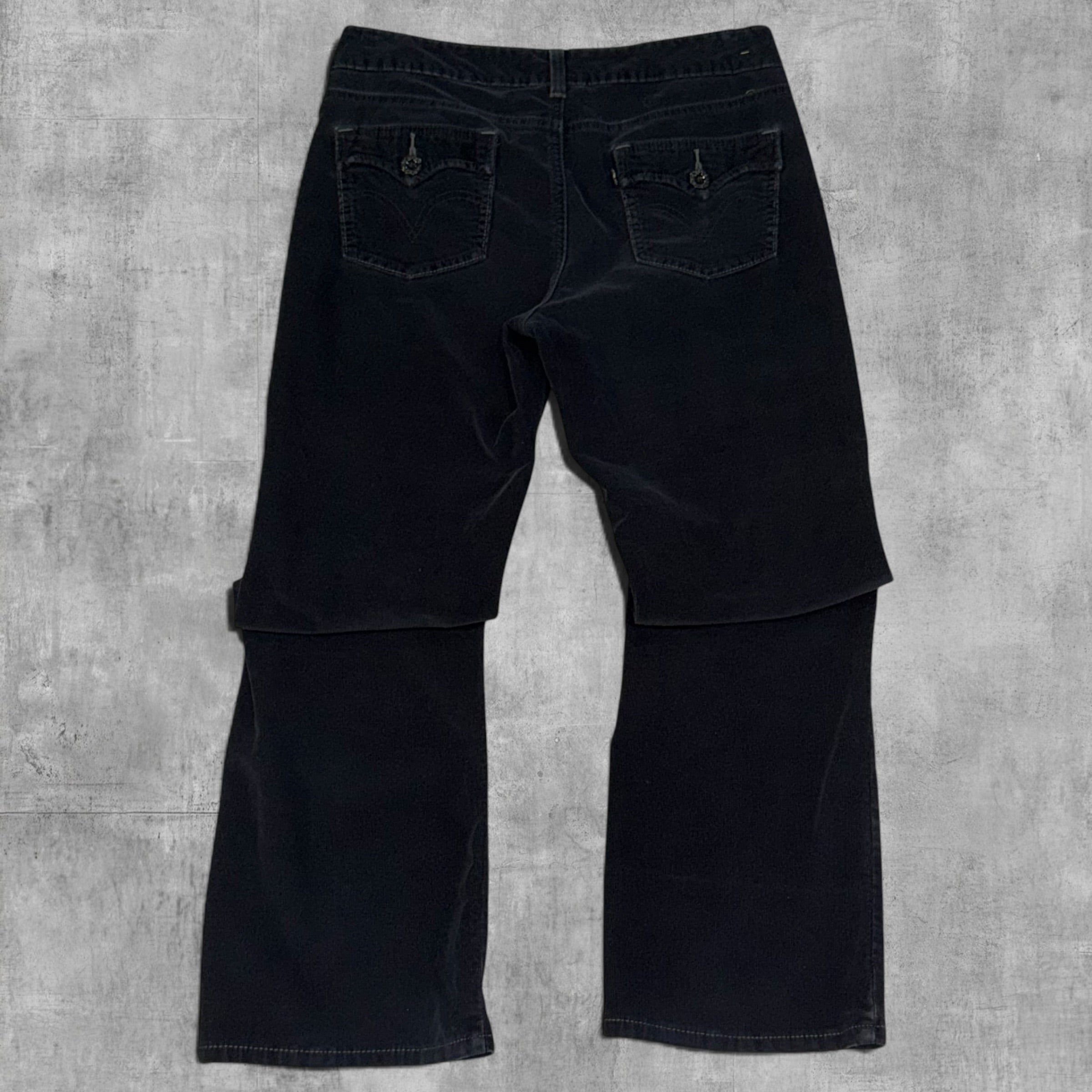 VINTAGE LEVI’S 526 STRAIGHT LEG BOOT CUT BLACK CORDUROY - 10X30