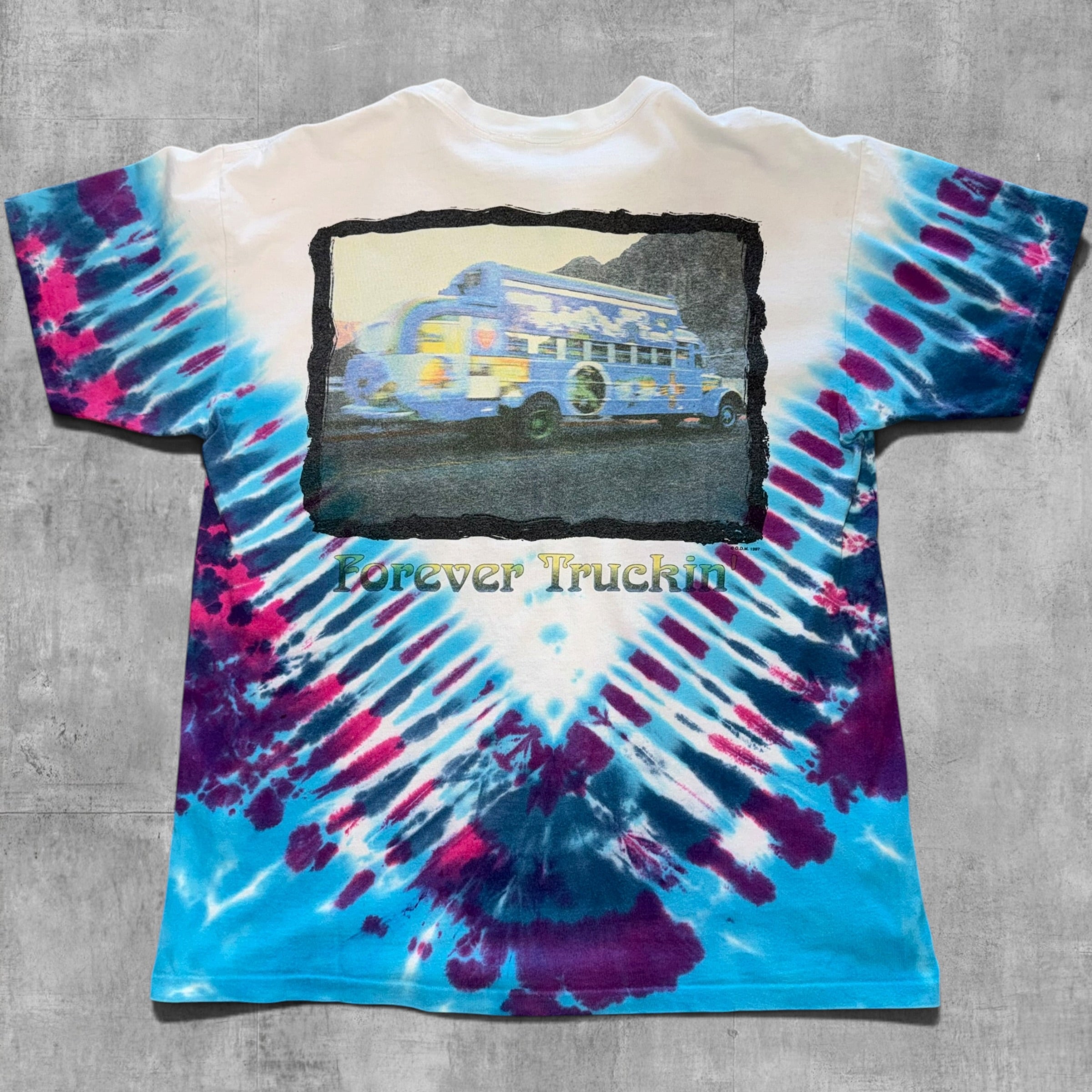 VINTAGE GRATEFUL DEAD, FOREVER TRUCKIN TEE - 1995 - XL
