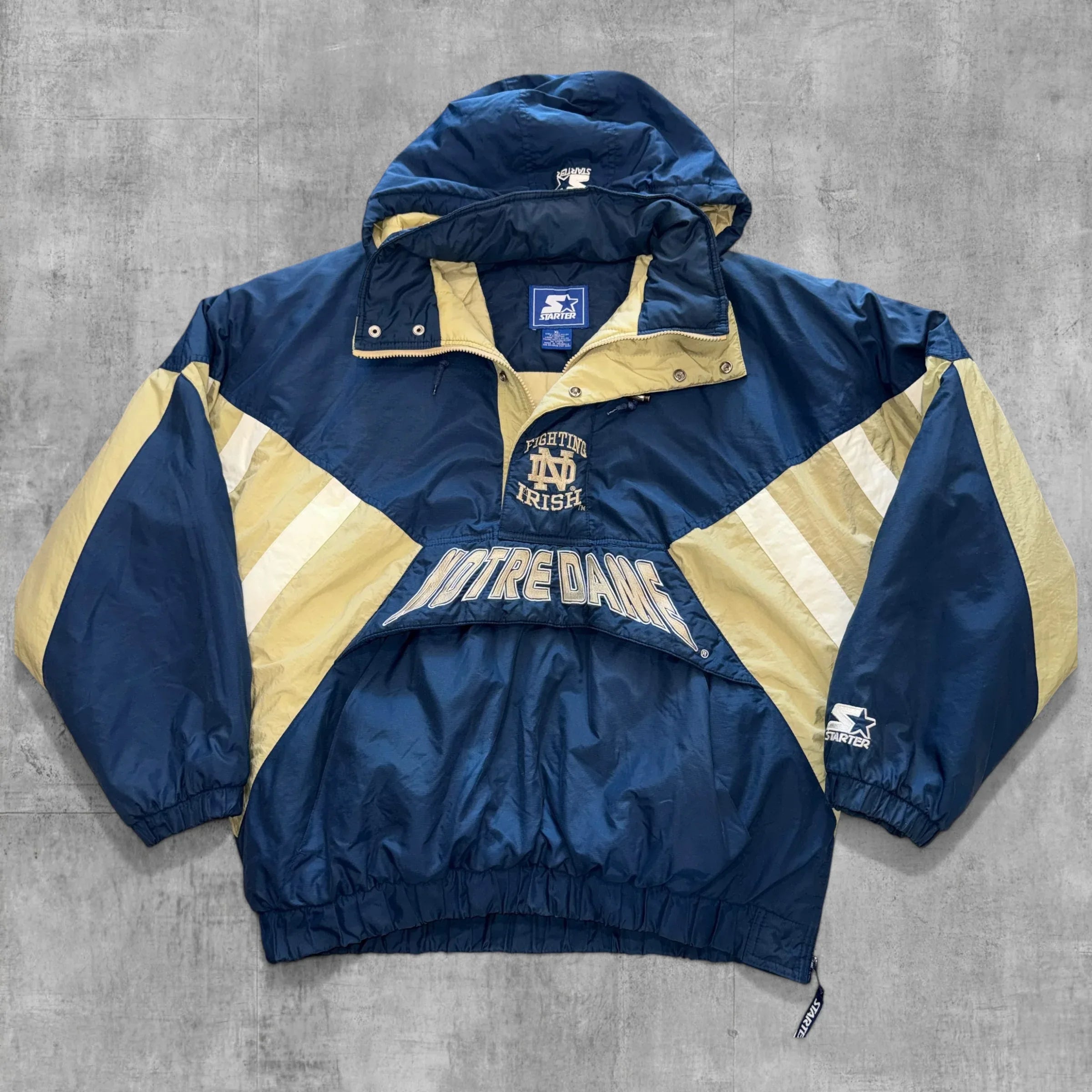 VINTAGE NOTRE DAME STARTER JACKET - XL