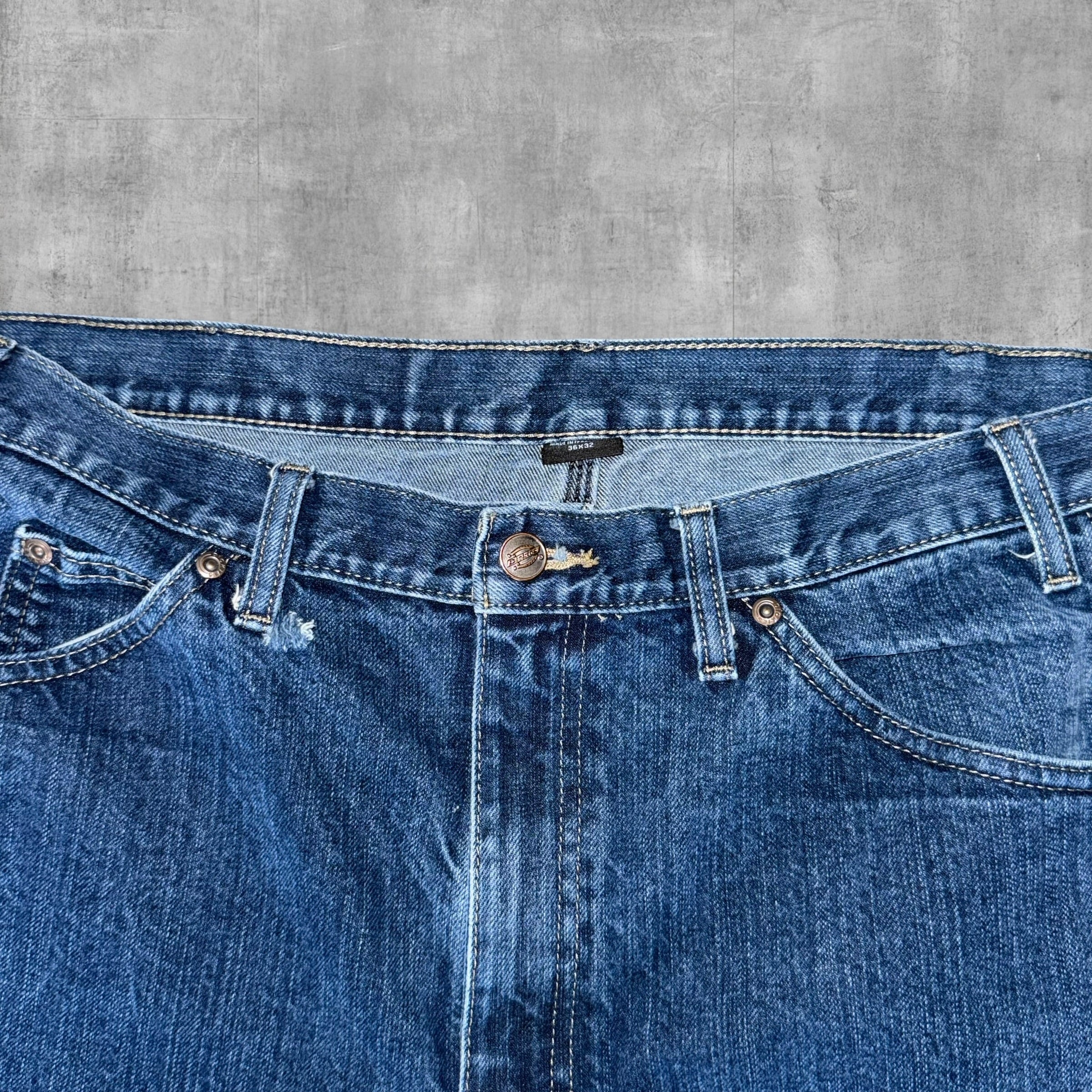 DICKIES DARK BLUE DENIM CARPENTER JEANS - 36X32