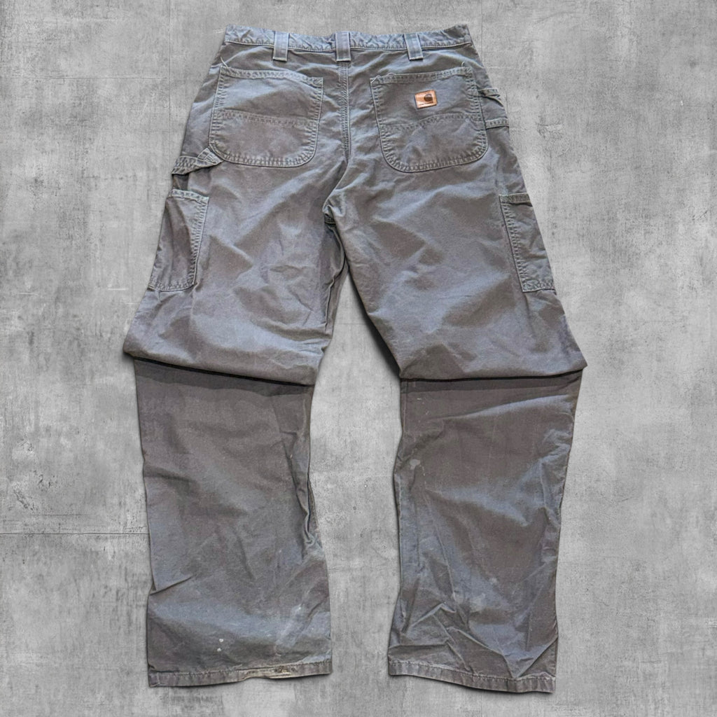 CARHARTT GREY DUNGAREE CARPENTER PANT - 32X34