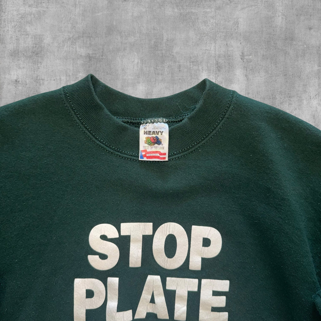 VINTAGE STOP PLATE TECTONICS SWEATSHIRT - M