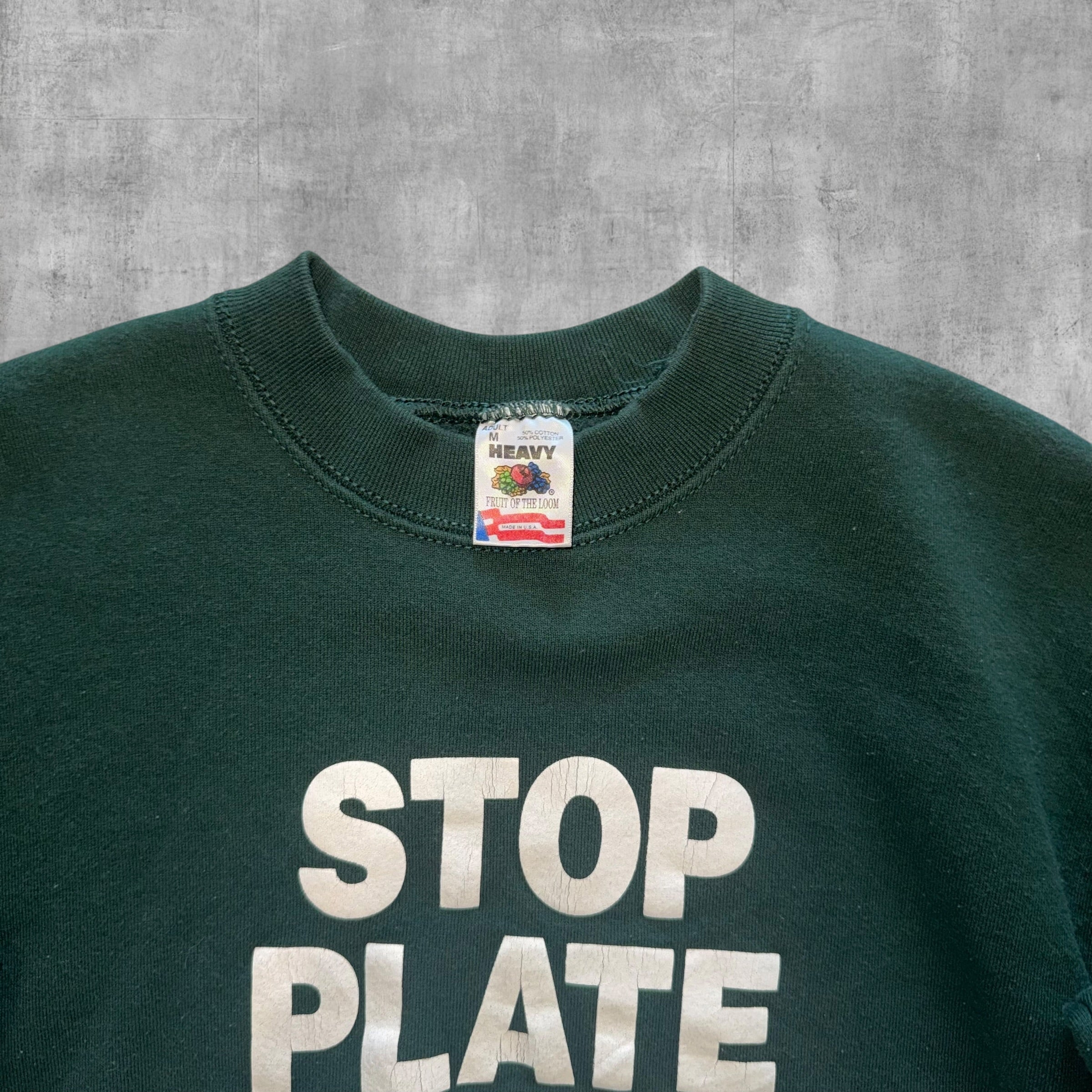 VINTAGE STOP PLATE TECTONICS SWEATSHIRT - M