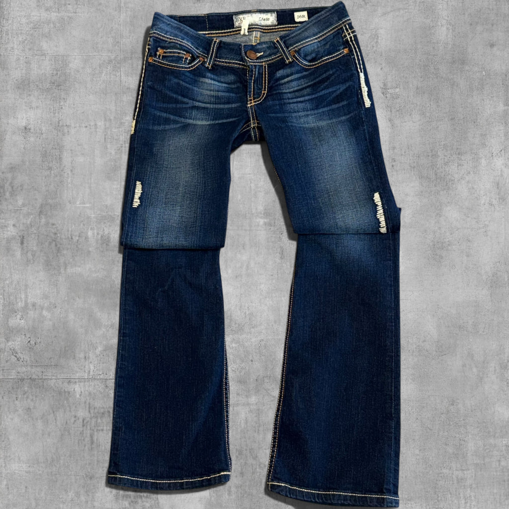 VINTAGE BKE LOW RISE INDIGO DENIM - 6X28