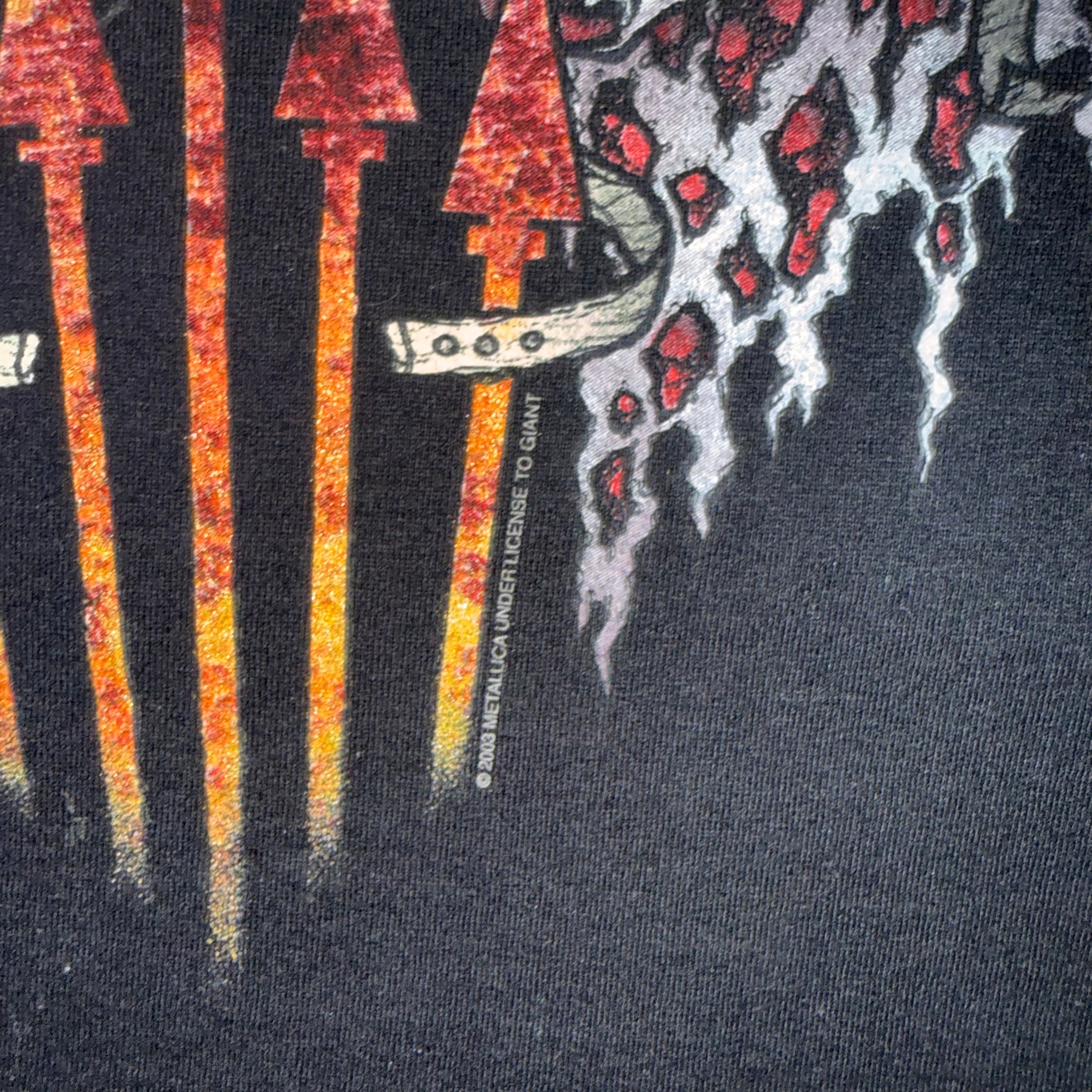 VINTAGE METALLICA, SUMMER SANITARIUM PUSHEAD TEE - 2003 - L