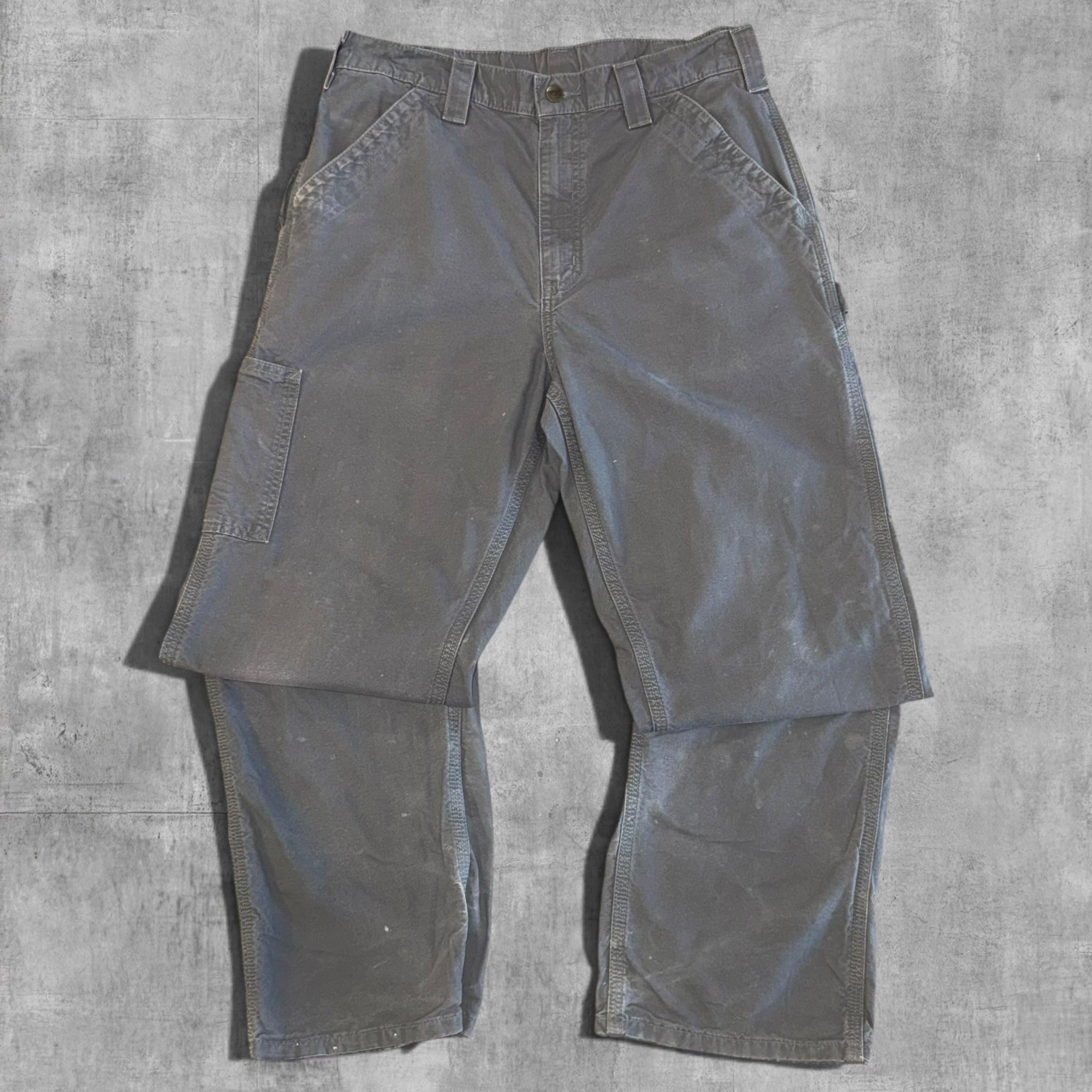 CARHARTT OLIVE DUNGAREE FIT CARPENTER PANT - 32X34