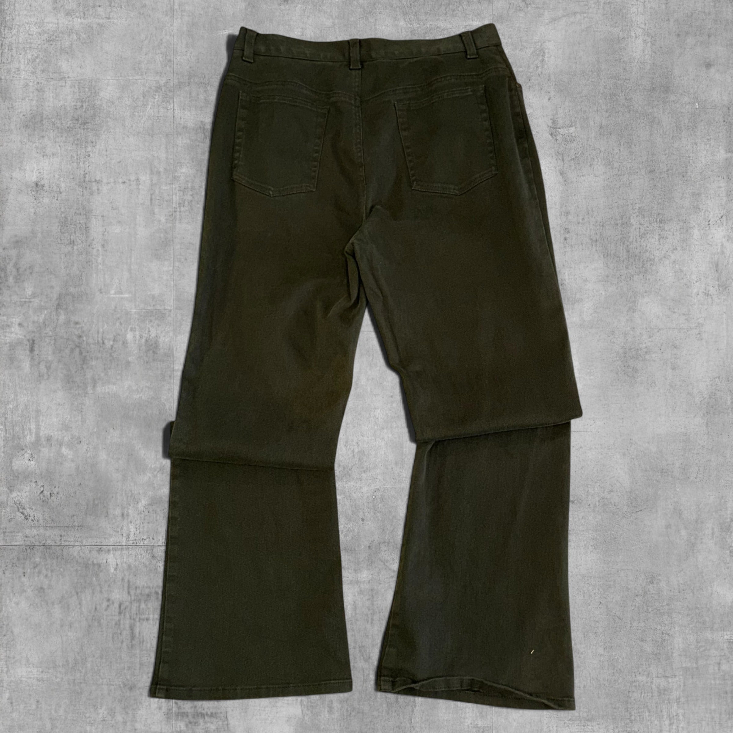 VINTAGE JONES NEW YORK RELAX FIT GREEN FLARES - 10X32