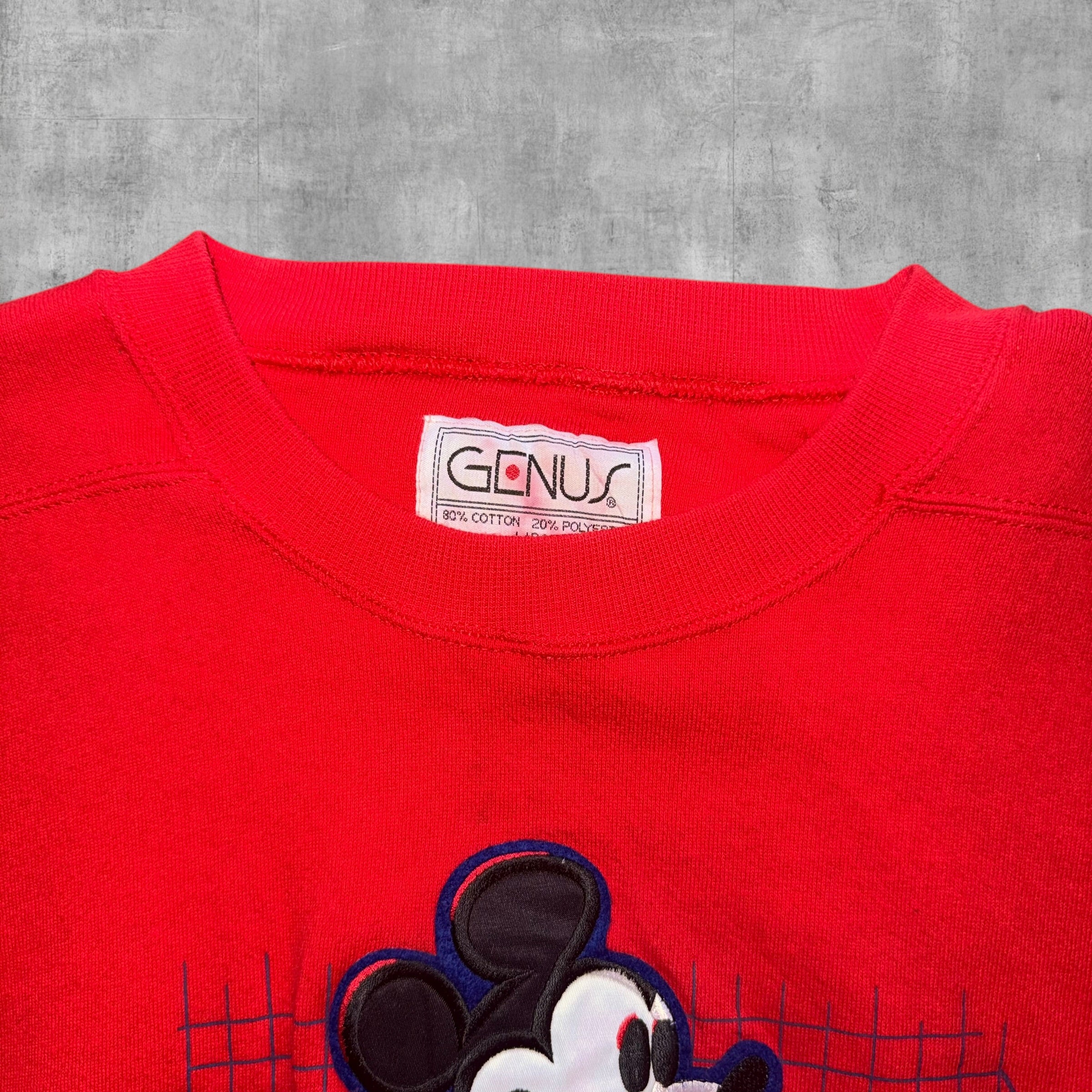 VINTAGE EMBROIDERED MICKEY MOUSE SKETCH SWEATSHIRT - L