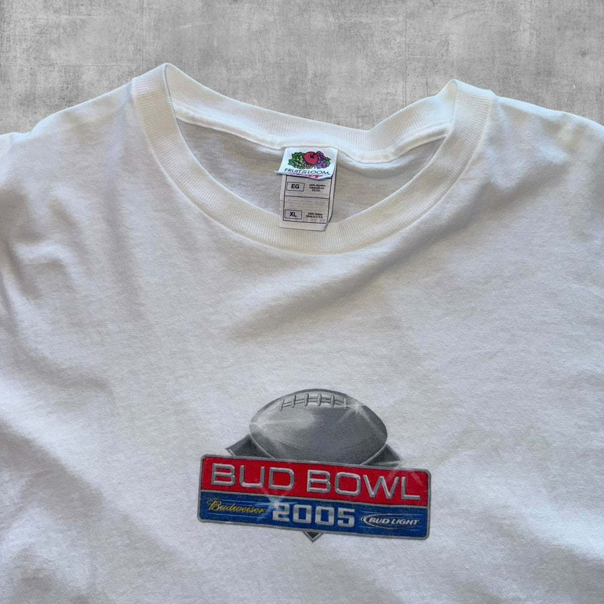VINTAGE BUDWIESER BUD BOWL NFL TEE - 2005 - XL