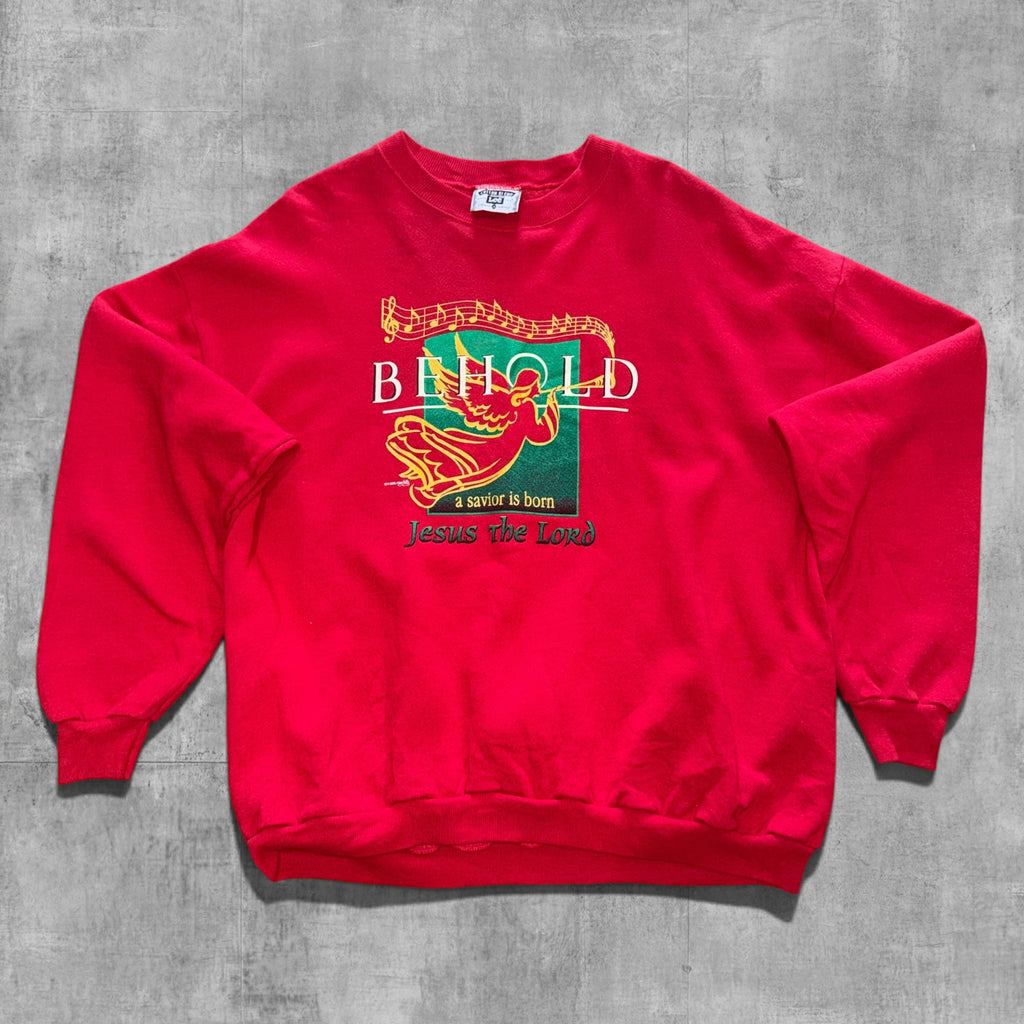 VINTAGE A SAVIOUR IS BORN SWEATSHIRT - XL