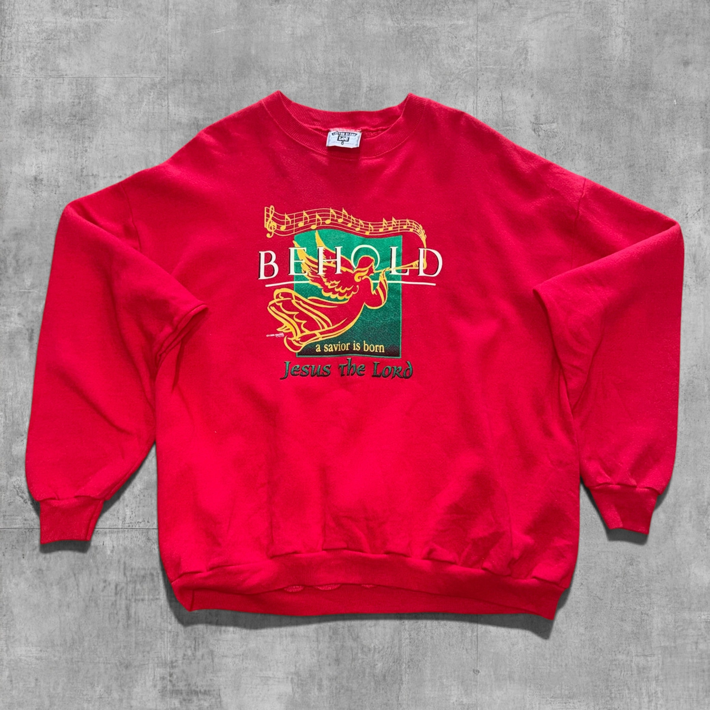 VINTAGE A SAVIOUR IS BORN SWEATSHIRT - XL