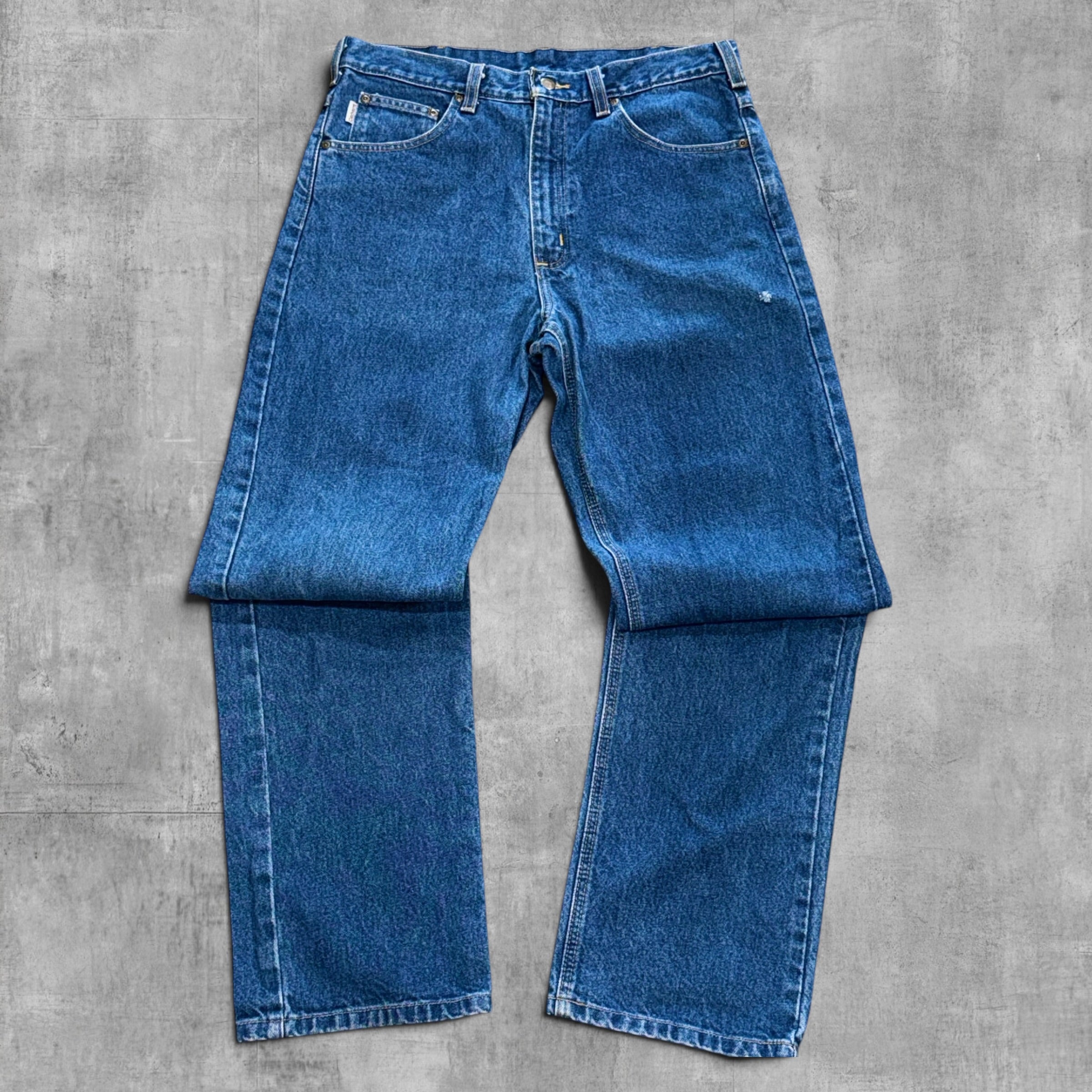 CARHARTT DARK BLUE DENIM JEANS - 34X34