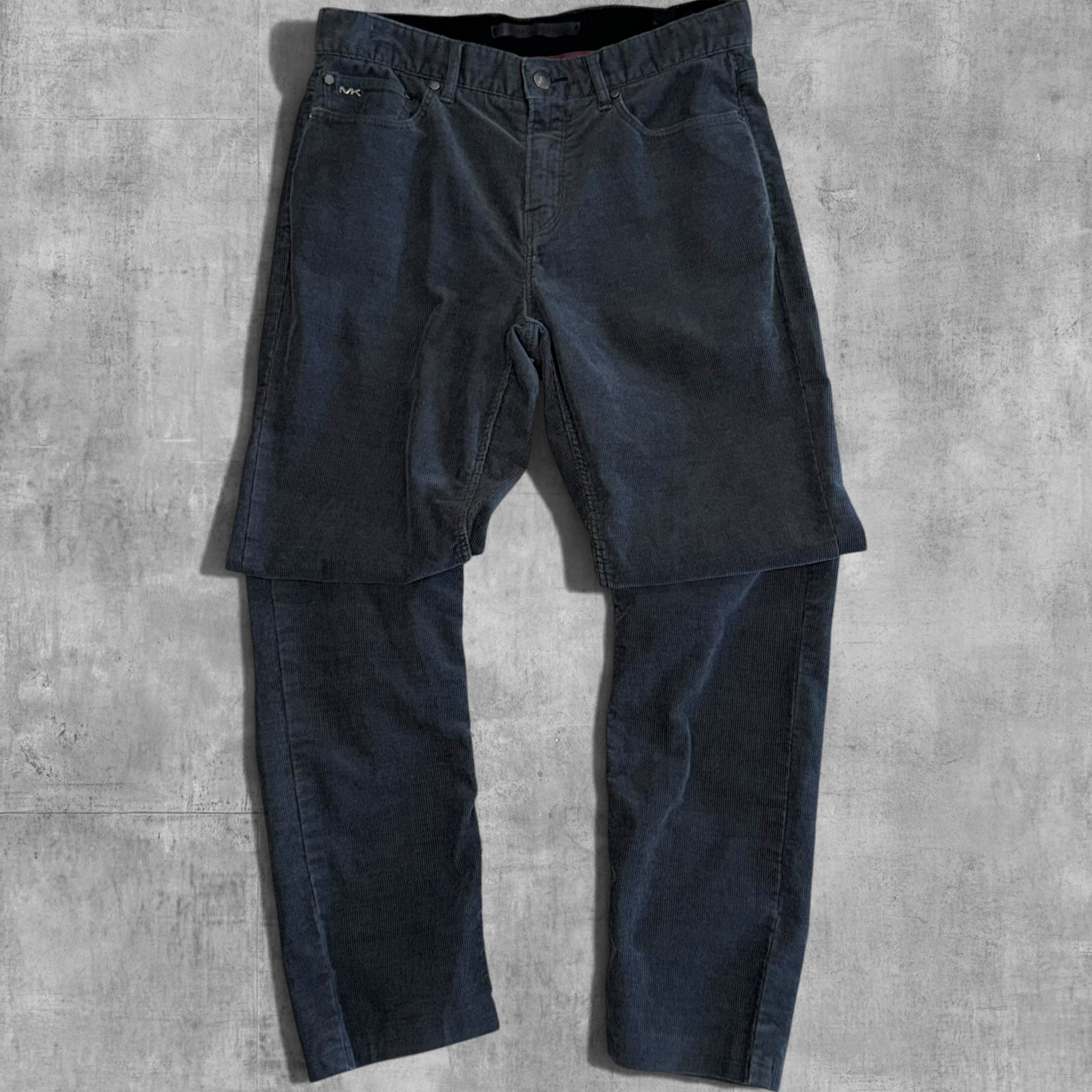 VINTAGE MICHAEL KORS DARK GREY CORDUROY PANTS - 30X32