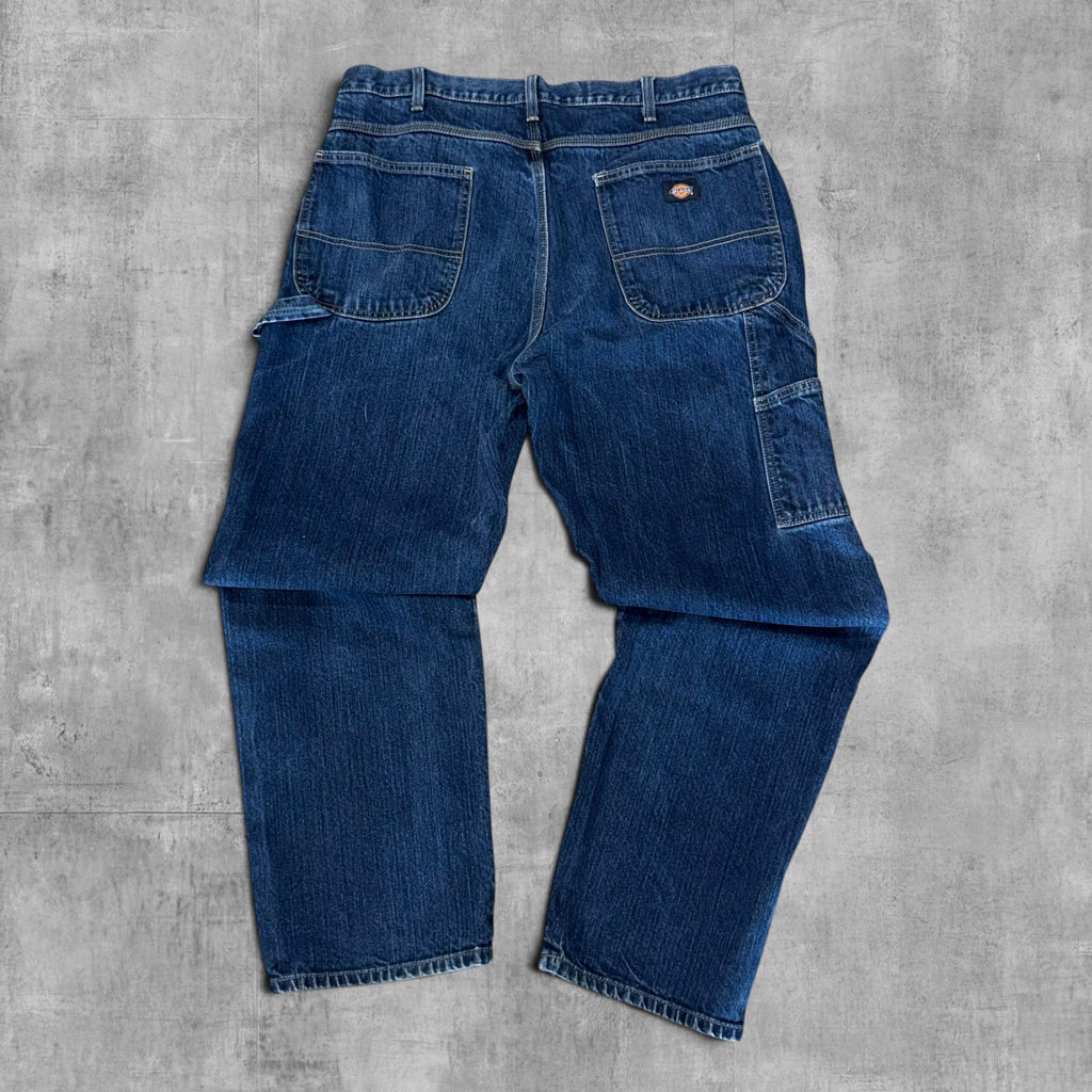 DICKIES DARK BLUE DENIM CARPENTER JEANS - 36X32