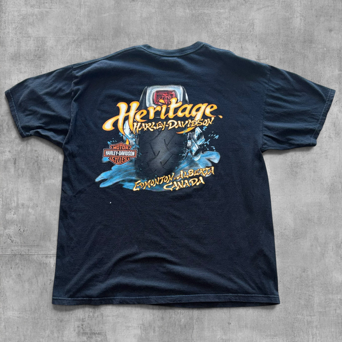 VINTAGE HARLEY DAVIDSON ALBERTA CANADA TEE - 2003 - 2XL