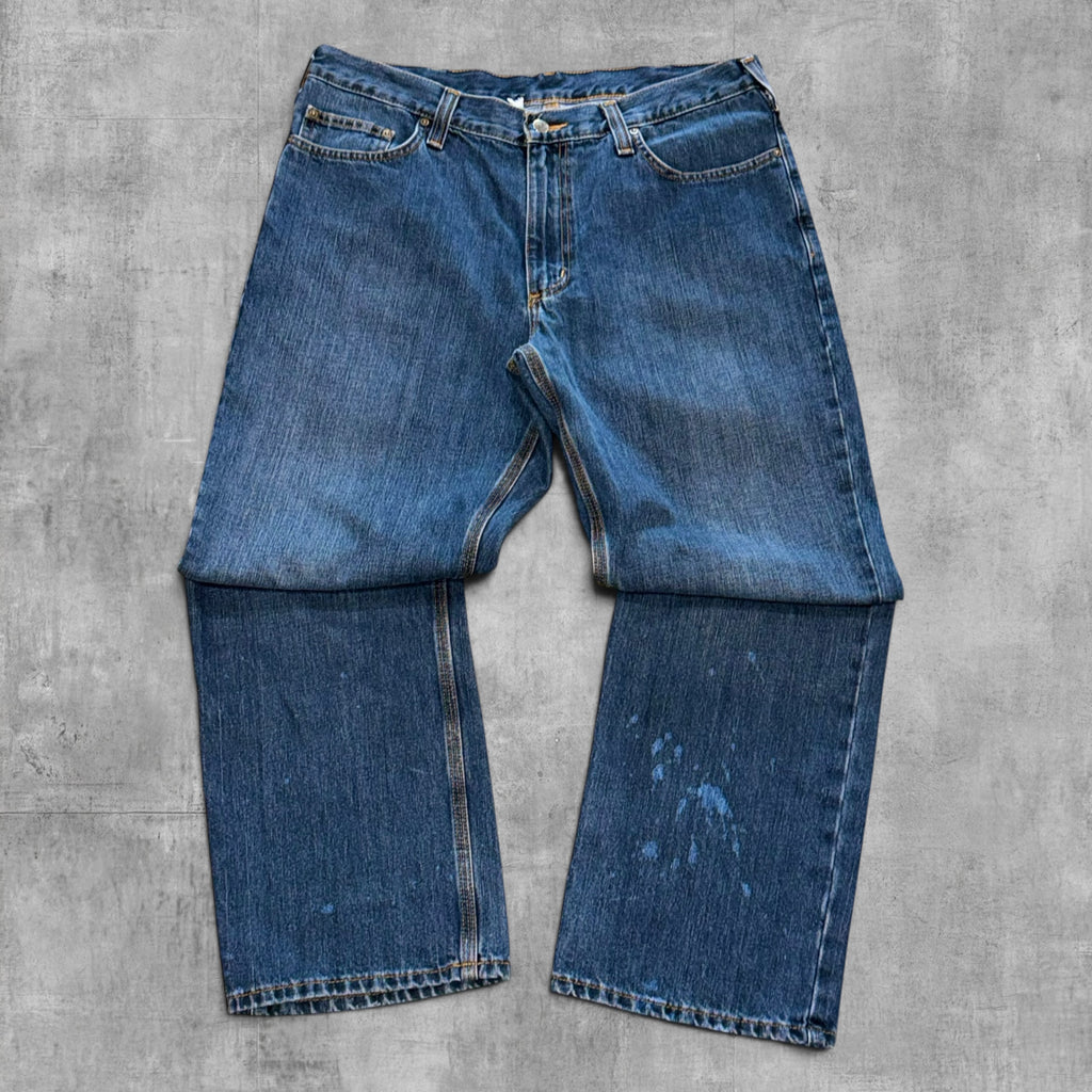 CARHARTT RELAXED FIT BLUE JEANS - 36X30
