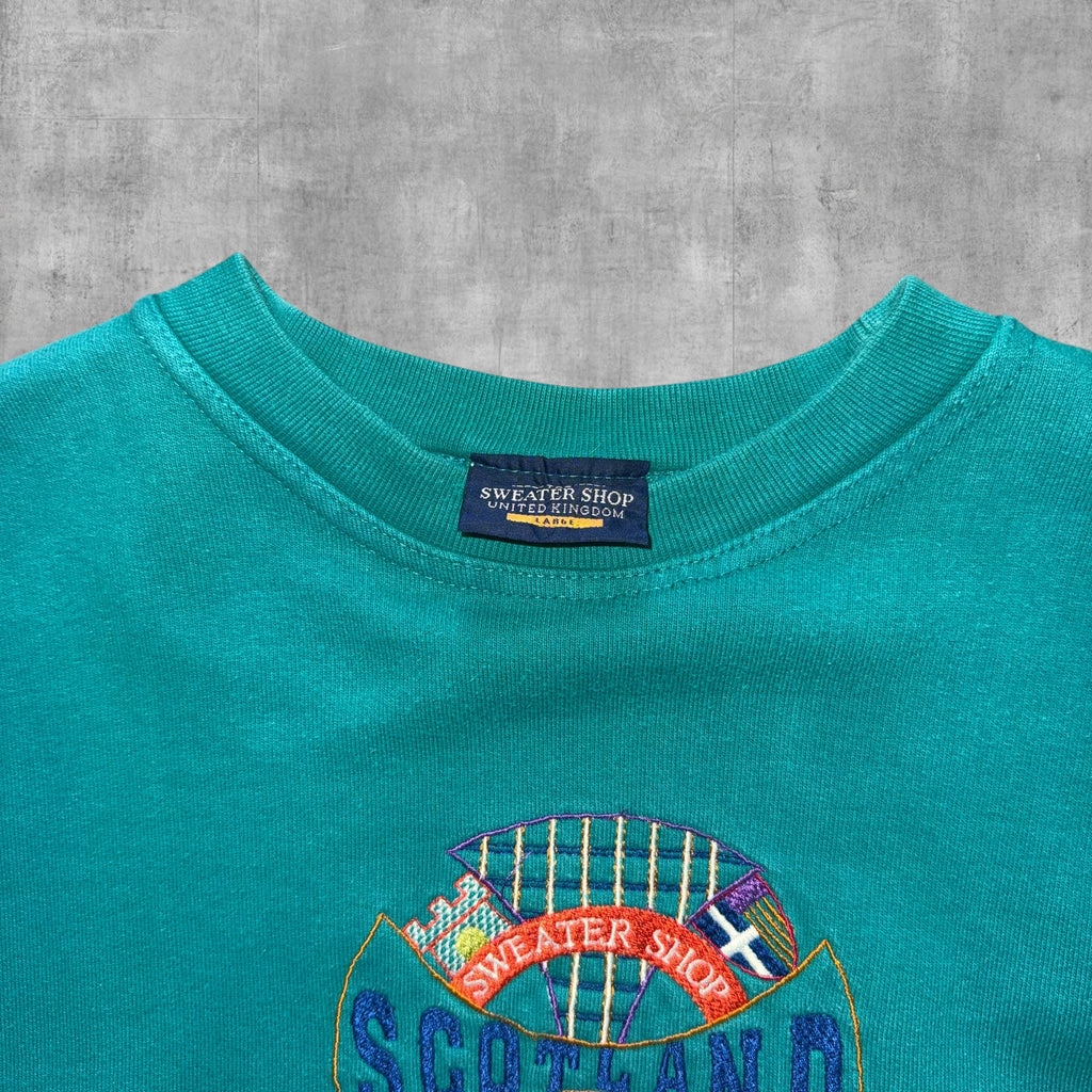 VINTAGE SCOTLAND SWEATER SHOP SWEATSHIRT - L