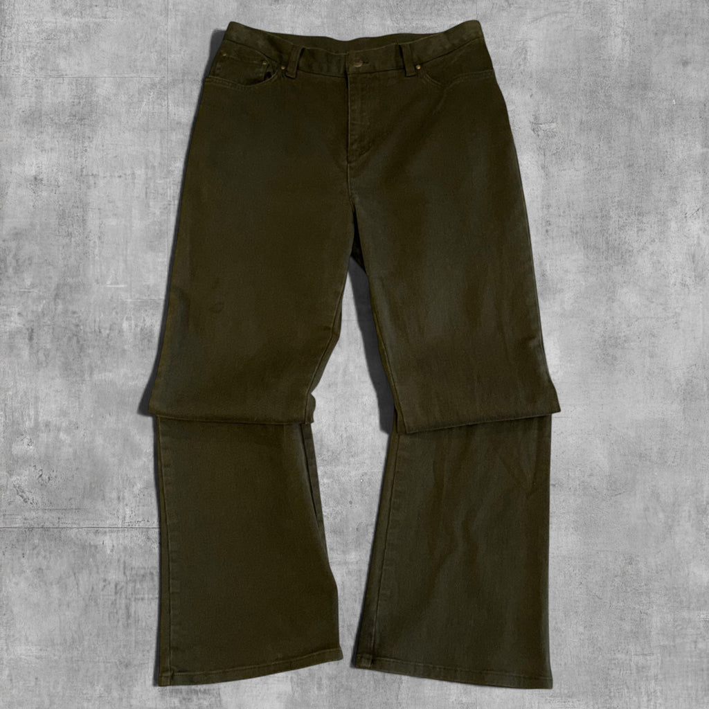 VINTAGE JONES NEW YORK RELAX FIT GREEN FLARES - 10X32