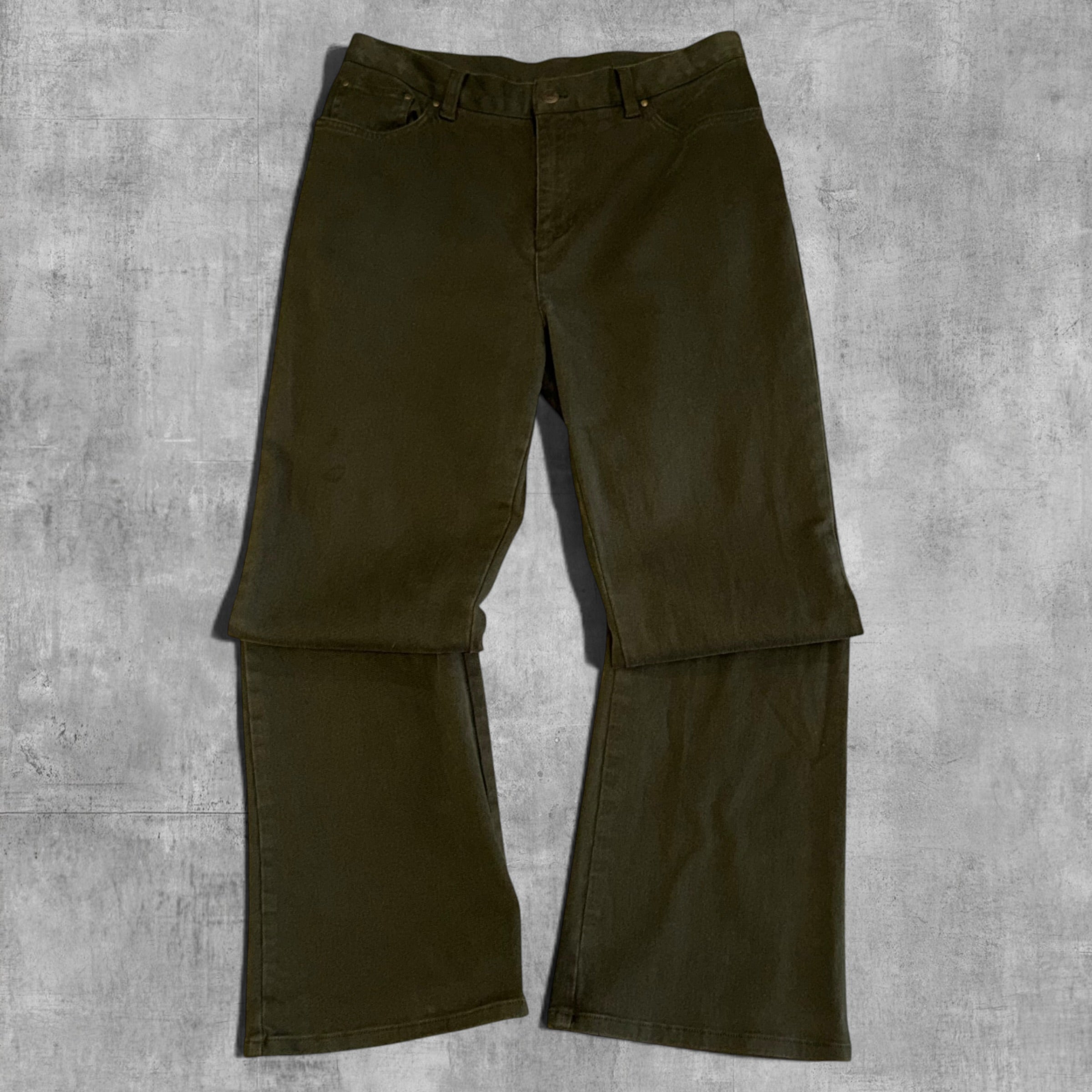 VINTAGE JONES NEW YORK RELAX FIT GREEN FLARES - 10X32