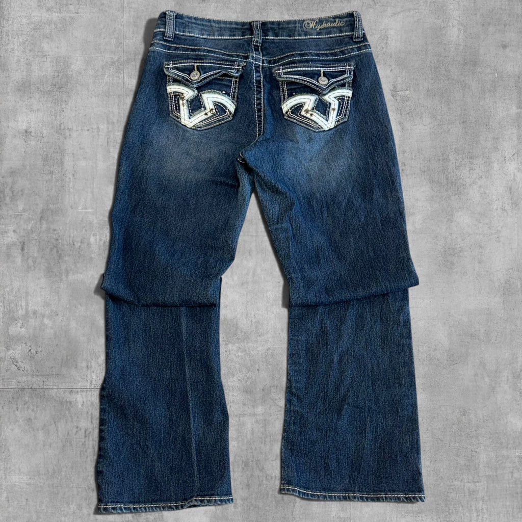 VINTAGE HYDRAULIC LOW RISE INDIGO DENIM - 8X30
