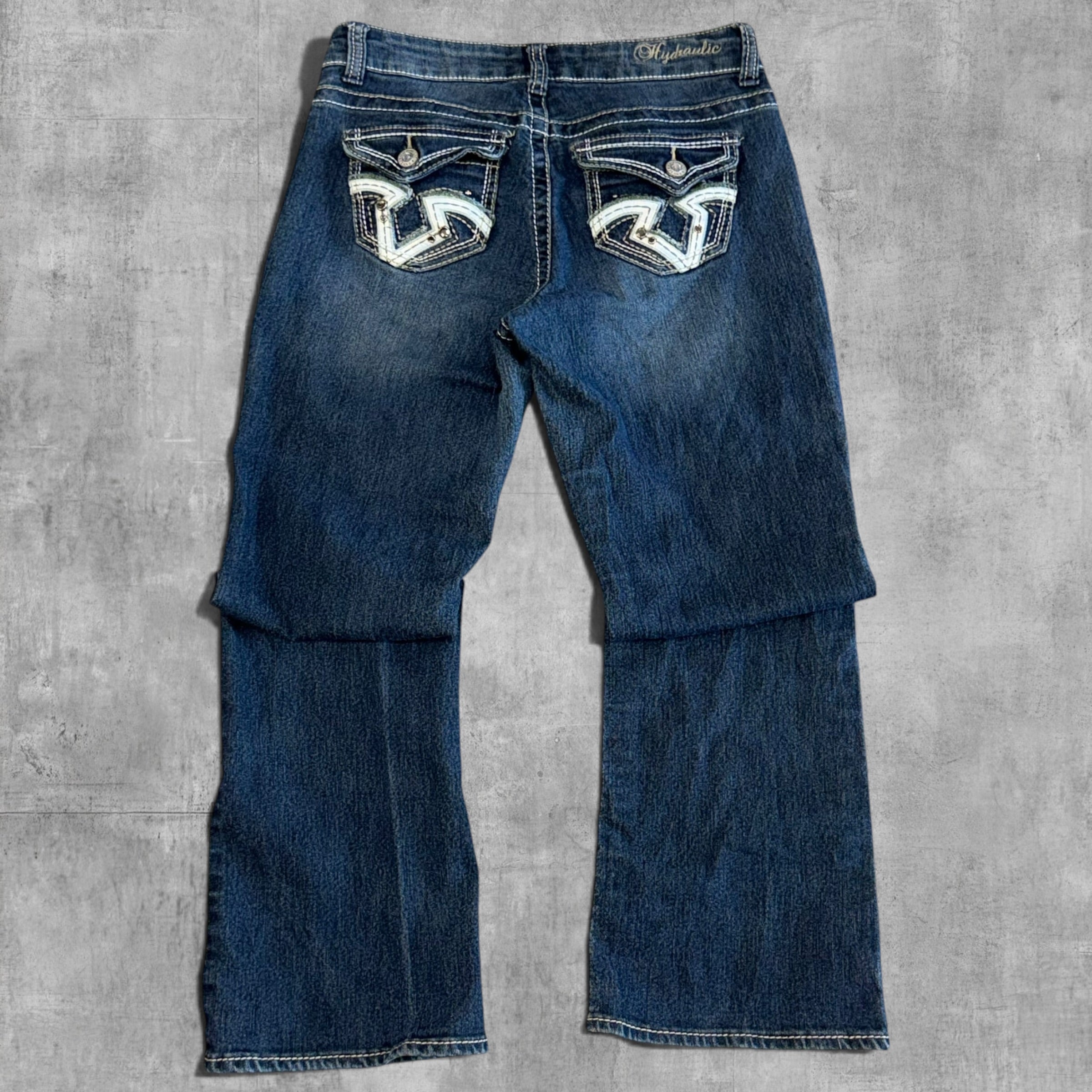 VINTAGE HYDRAULIC LOW RISE INDIGO DENIM - 8X30
