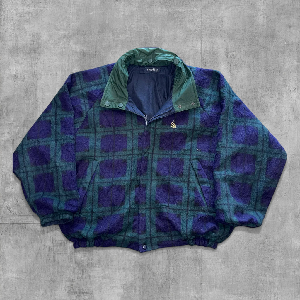 VINTAGE NAUTICAL REVERSIBLE FLEECE JACKET - XL