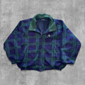 VINTAGE NAUTICAL REVERSIBLE FLEECE JACKET - XL