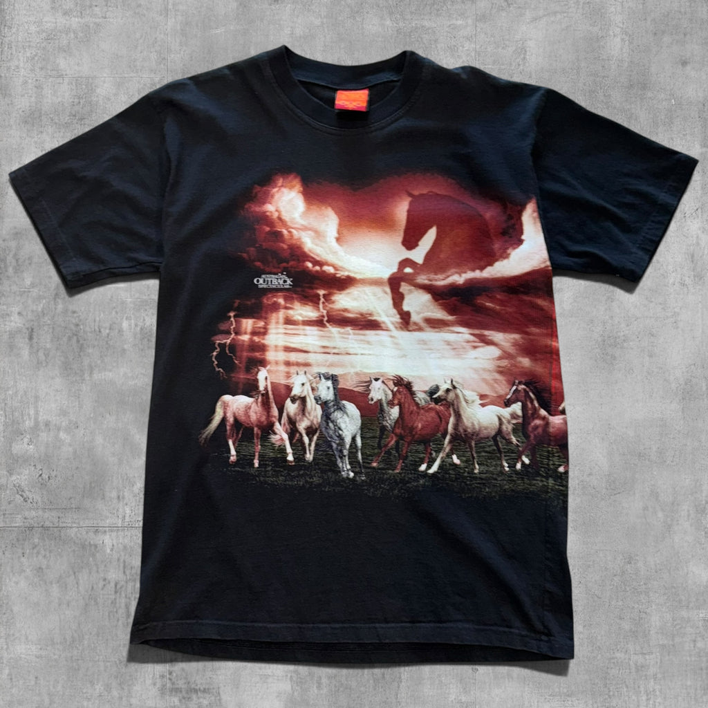 VINTAGE OUTBACK AUSTRALIA AOP HORSE TEE - XL