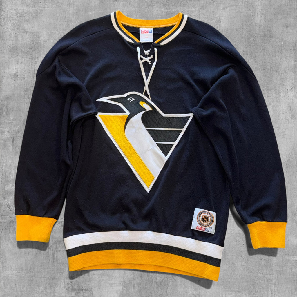 VINTAGE PITTSBURGH PENGUINS JERSEY SWEATSHIRT - M