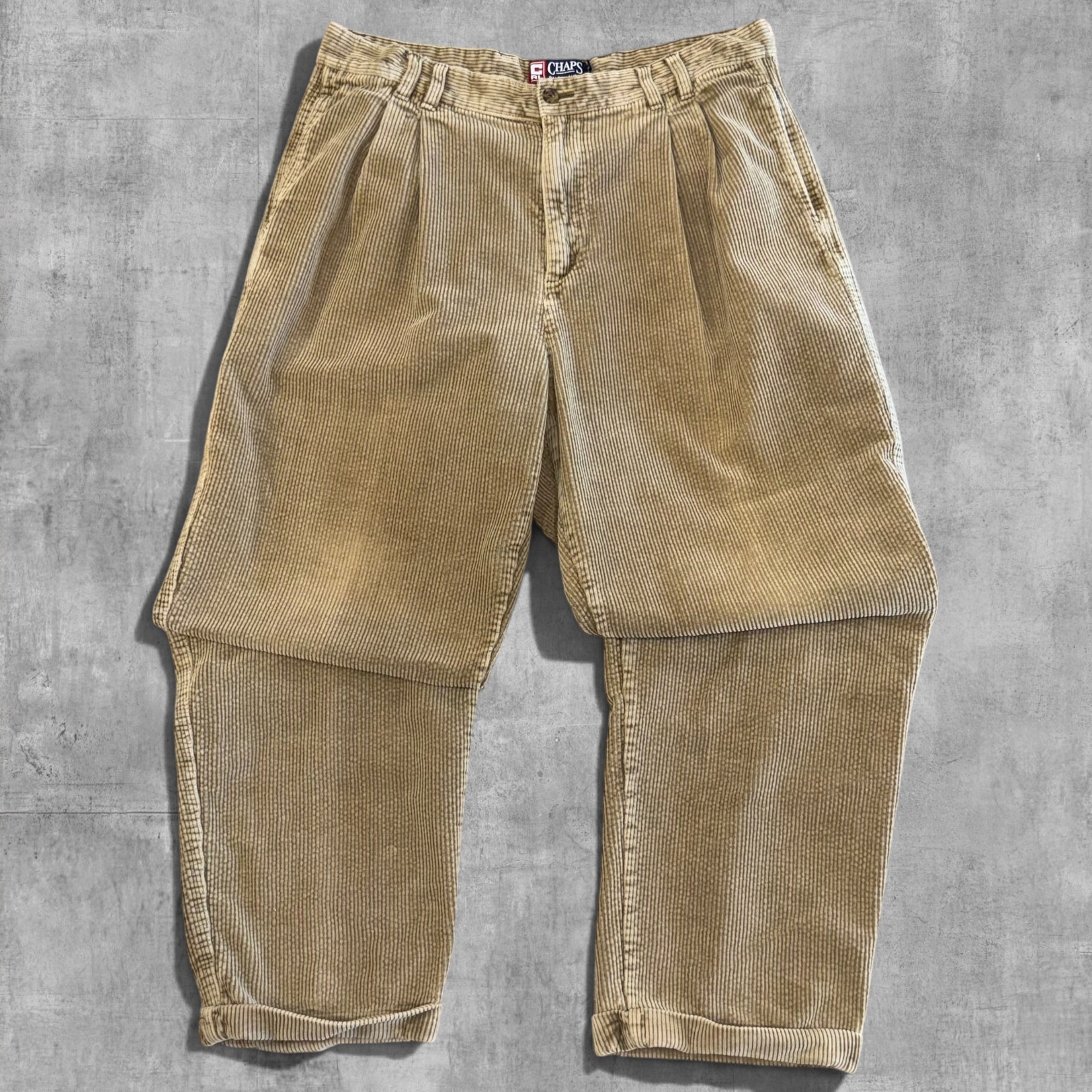 VINTAGE CHAPS RALPH LAUREN KHAKI CORDUROY - 36X32