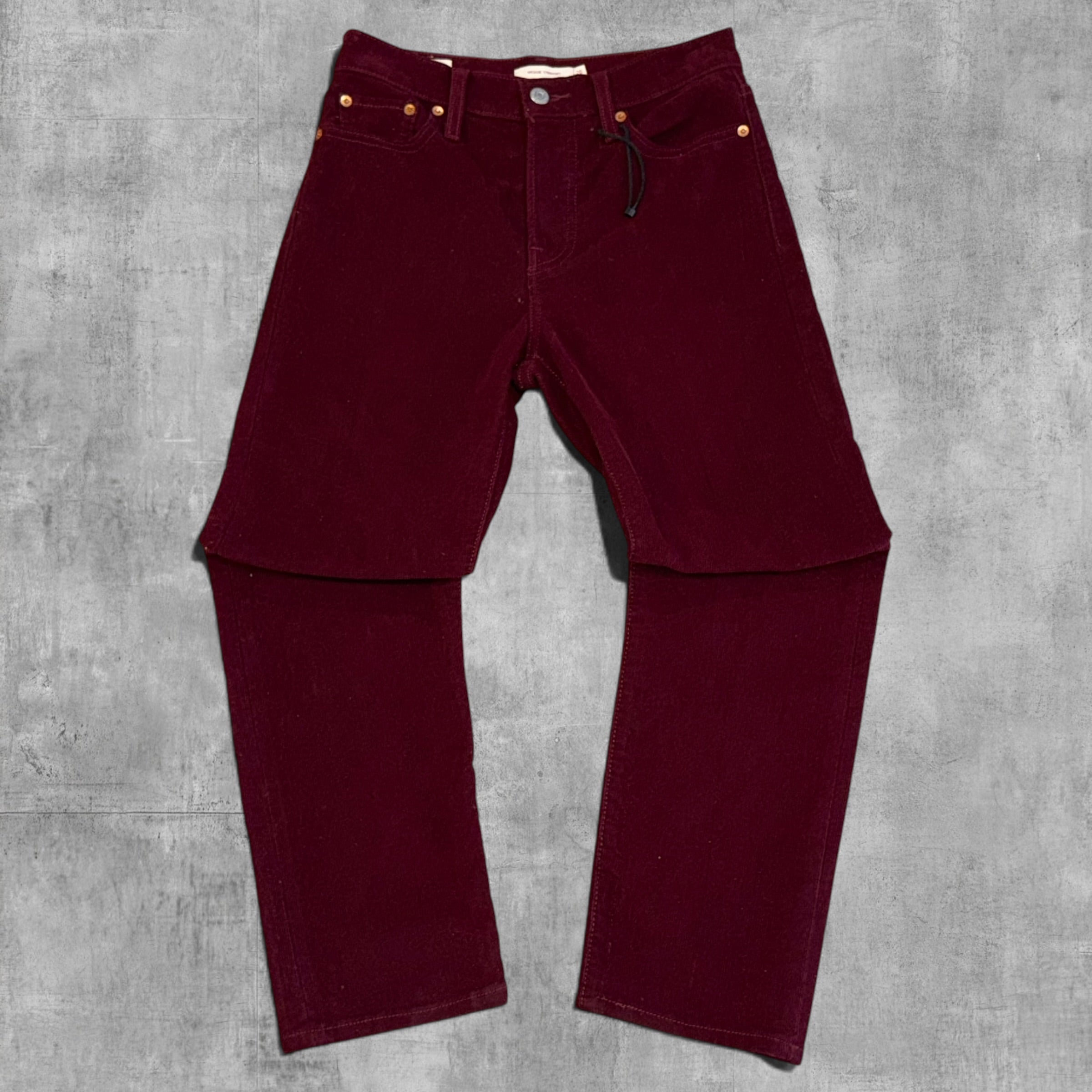 VINTAGE LEVI’S WEDGIE STRAIGHT MAROON CORDUROY PANTS - 6X28