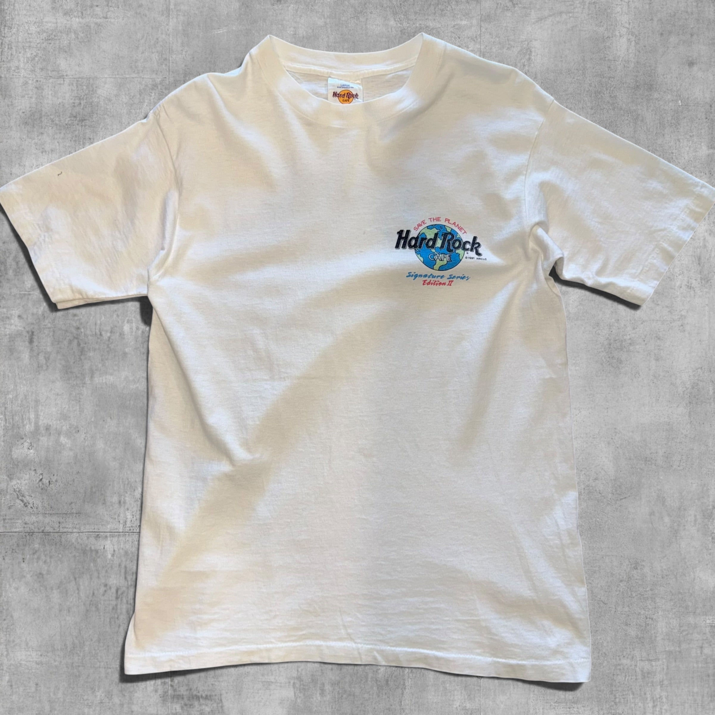 VINTAGE HARDROCK SIGNATURE SERIES 2 JOHN LENNON TEE - 1991 - L