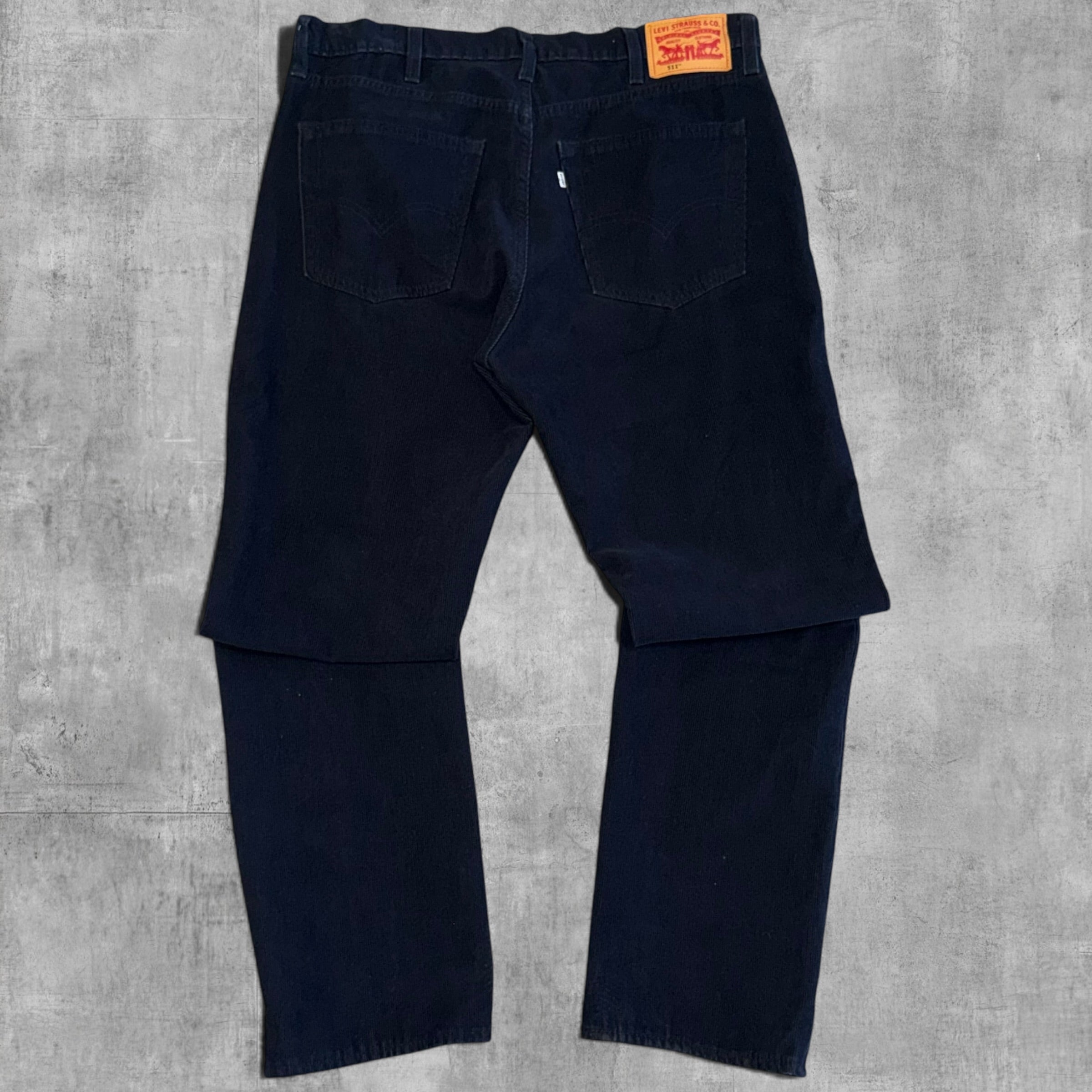 VINTAGE LEVI’S 511 BLACK CORDUROY PANTS - 38X32
