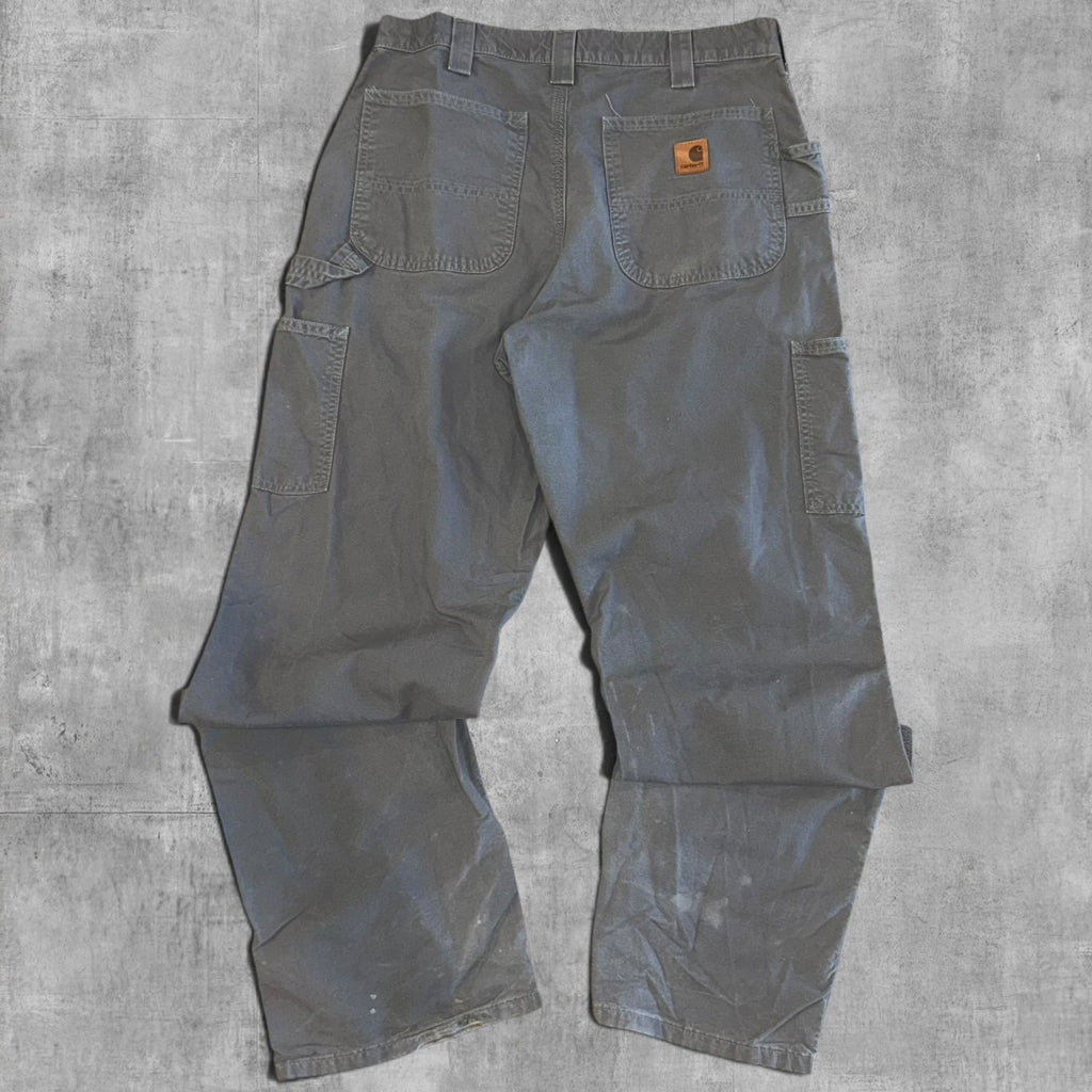 CARHARTT OLIVE DUNGAREE FIT CARPENTER PANT - 32X34