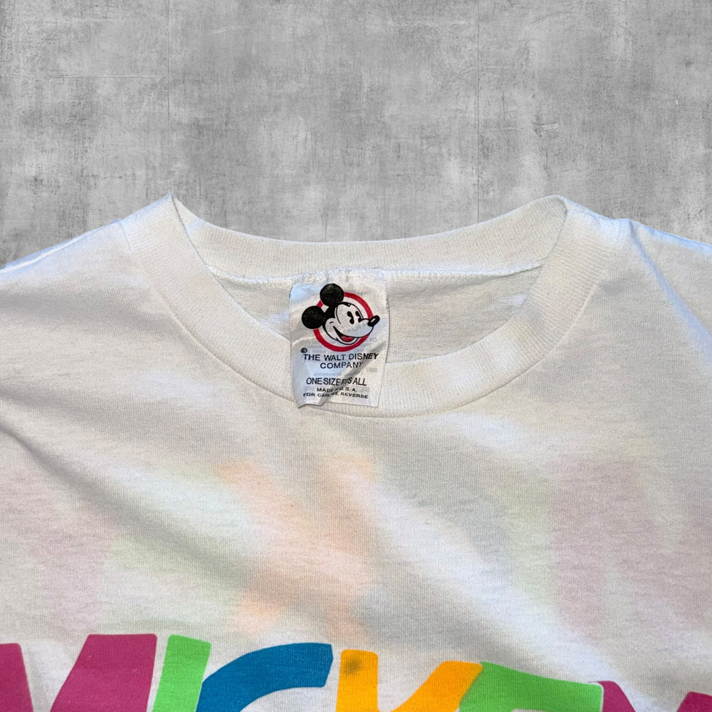VINTAGE MICKEY MOUSE ONE COLOURFUL CHARACTER TEE - XL