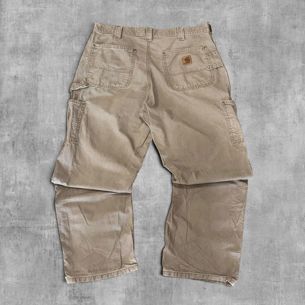 CARHARTT LIGHT BROWN DUNGAREE FIT CARPENTER - 34X30