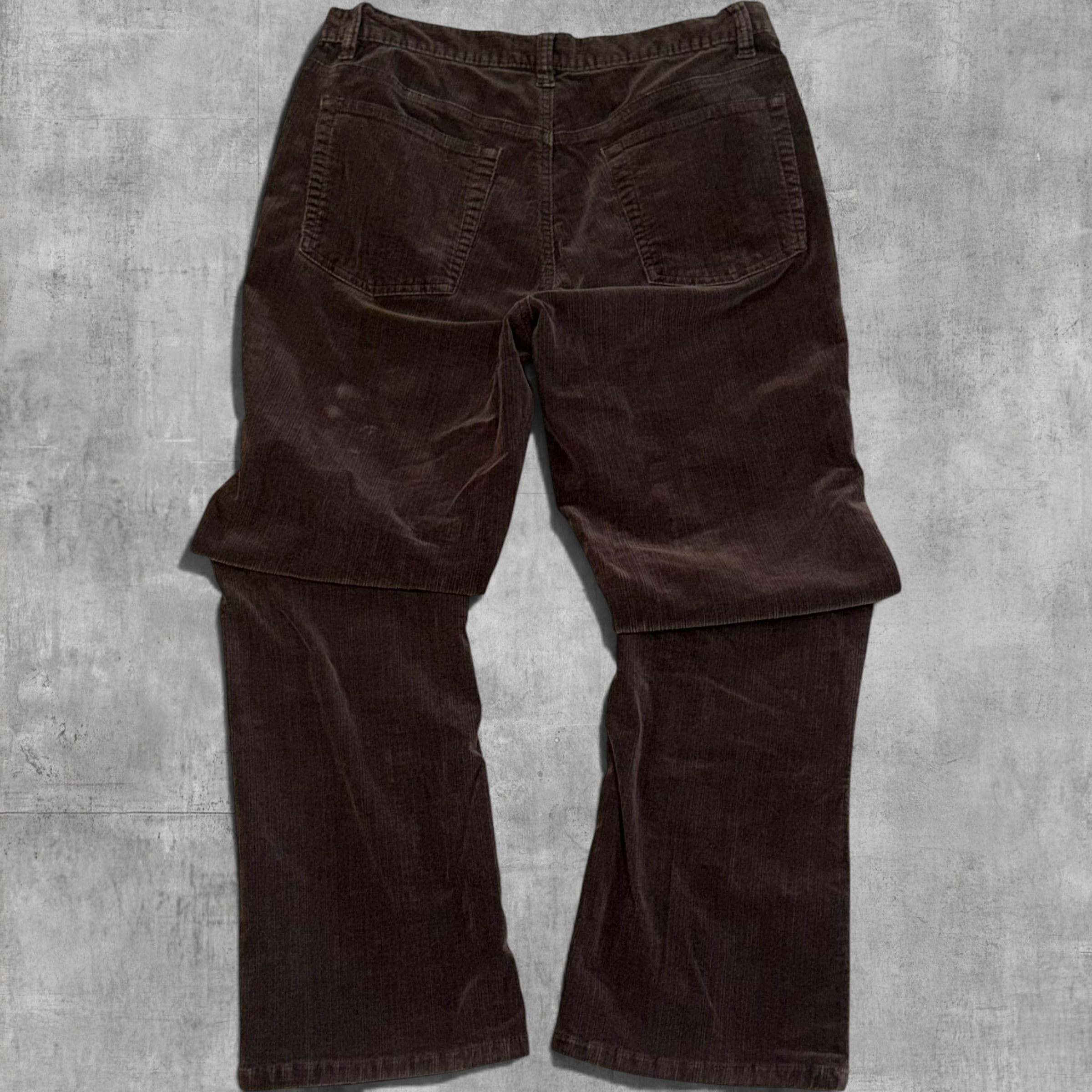 VINTAGE CALVIN KLIEN RELAX FIT CHOCOLATE CORDUROY PANTS - 12X30