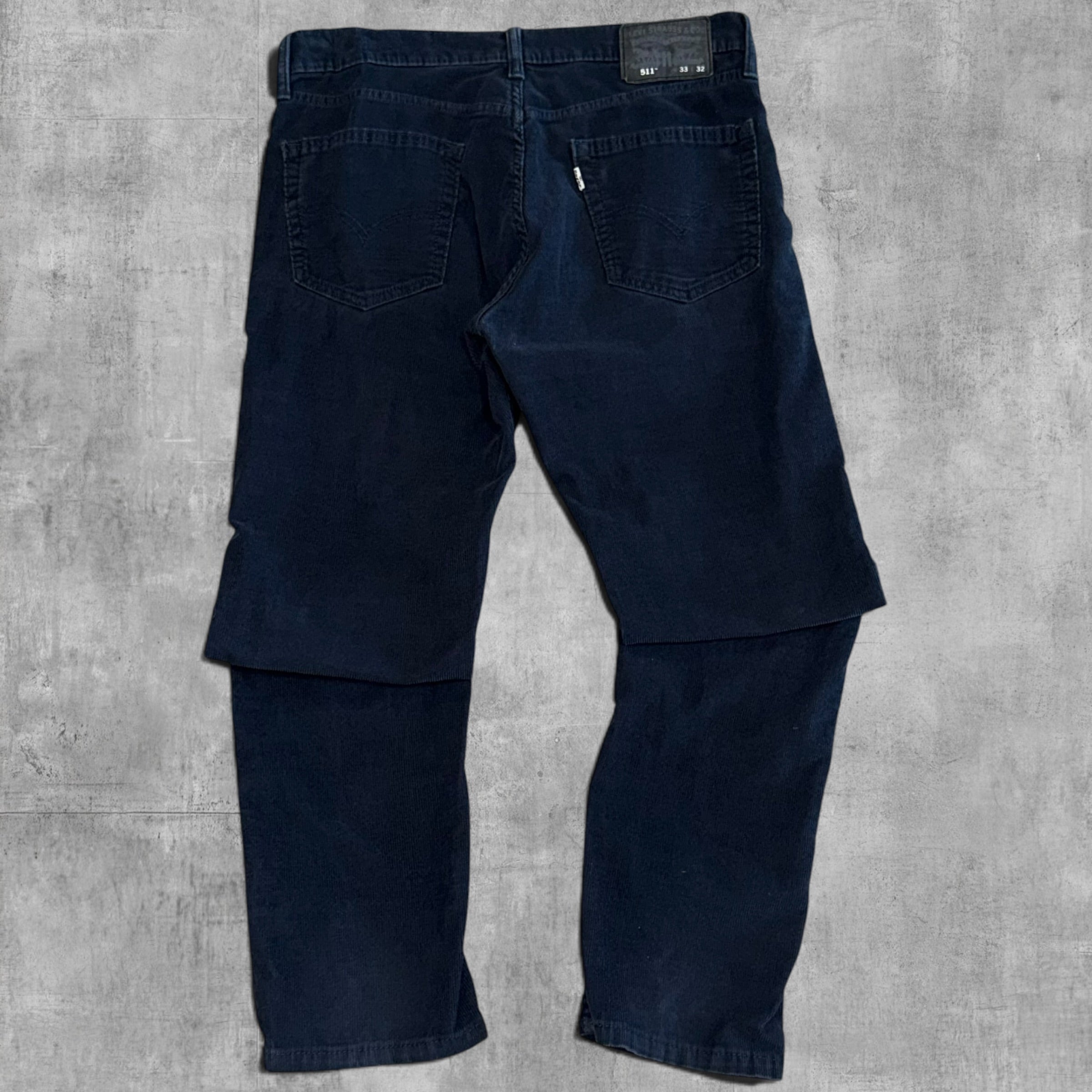 VINTAGE LEVI’S 511 BLACK CORDUROY PANTS 33X32