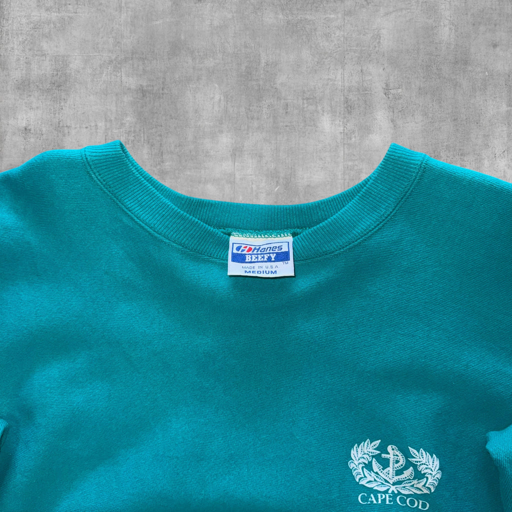 VINTAGE CAPE COD V NECK SWEATSHIRT - L