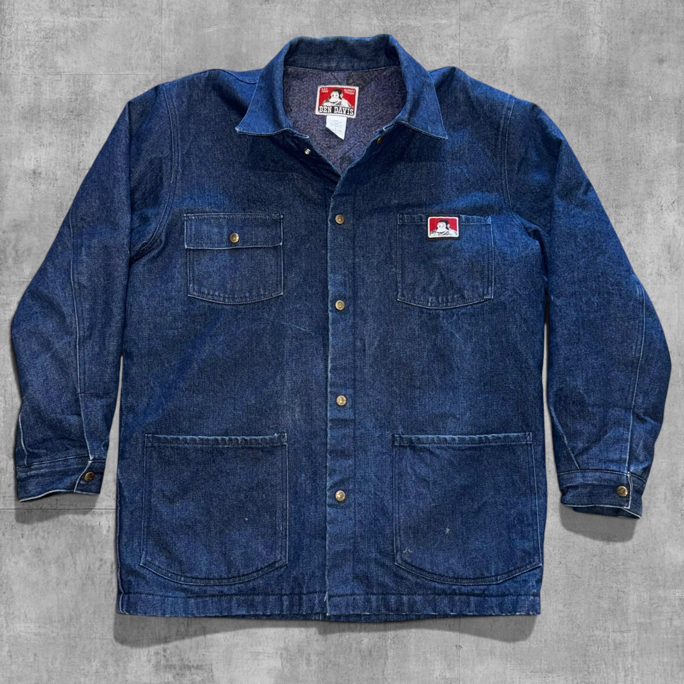 BEN DAVIS DENIM BLANKET LINED CHORE JACKET - XL