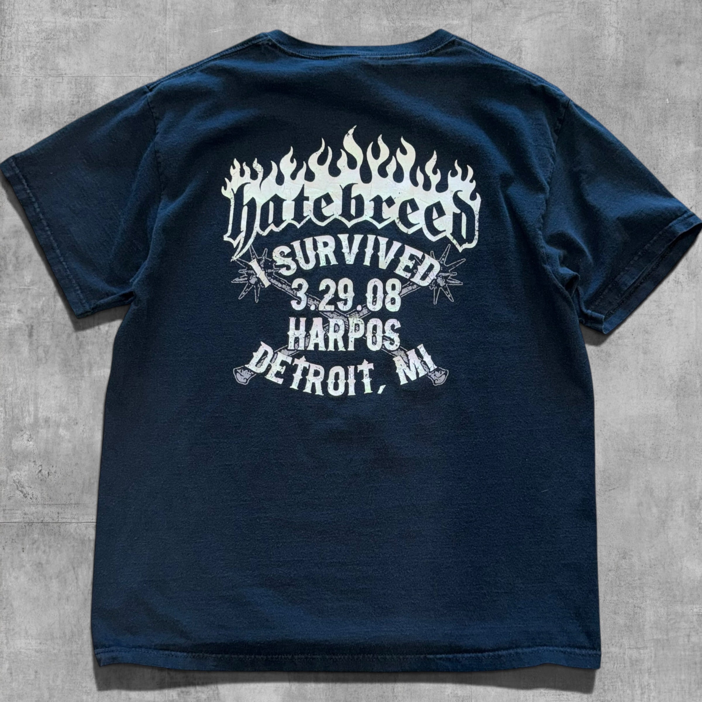 HATEBREED HARPOS I SURVIVED SOLD OUT TOUR TEE - 2008 - L